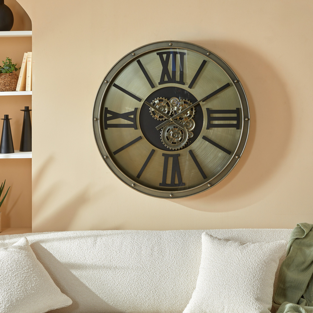 Clock "Parker" Silver, D. 80 cm