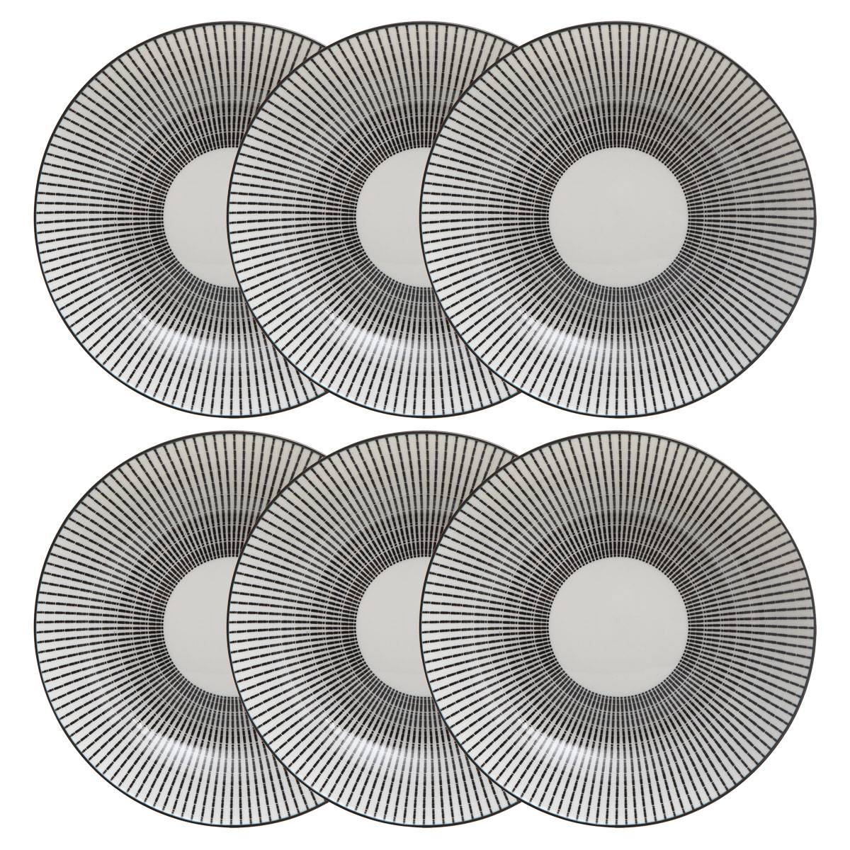 Set of 6 deep plates "Lunis" D.20.2 cm