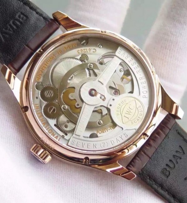Replica IWC TF Portuguese Tourbillon IW5463 RG White Dial Leather Strap - Top club