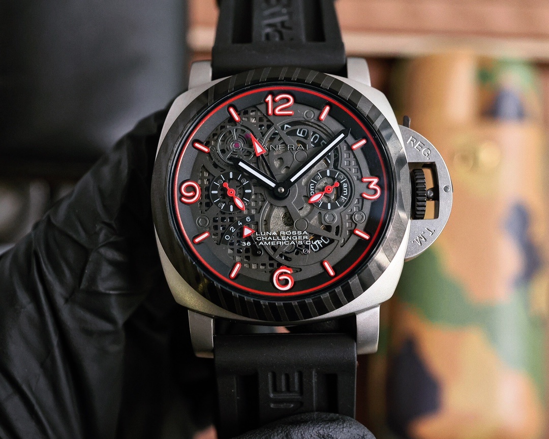 Panerai SUBMERSIBLE Waterproof Men's Luminous Black Case(1:1 replica) - Top club