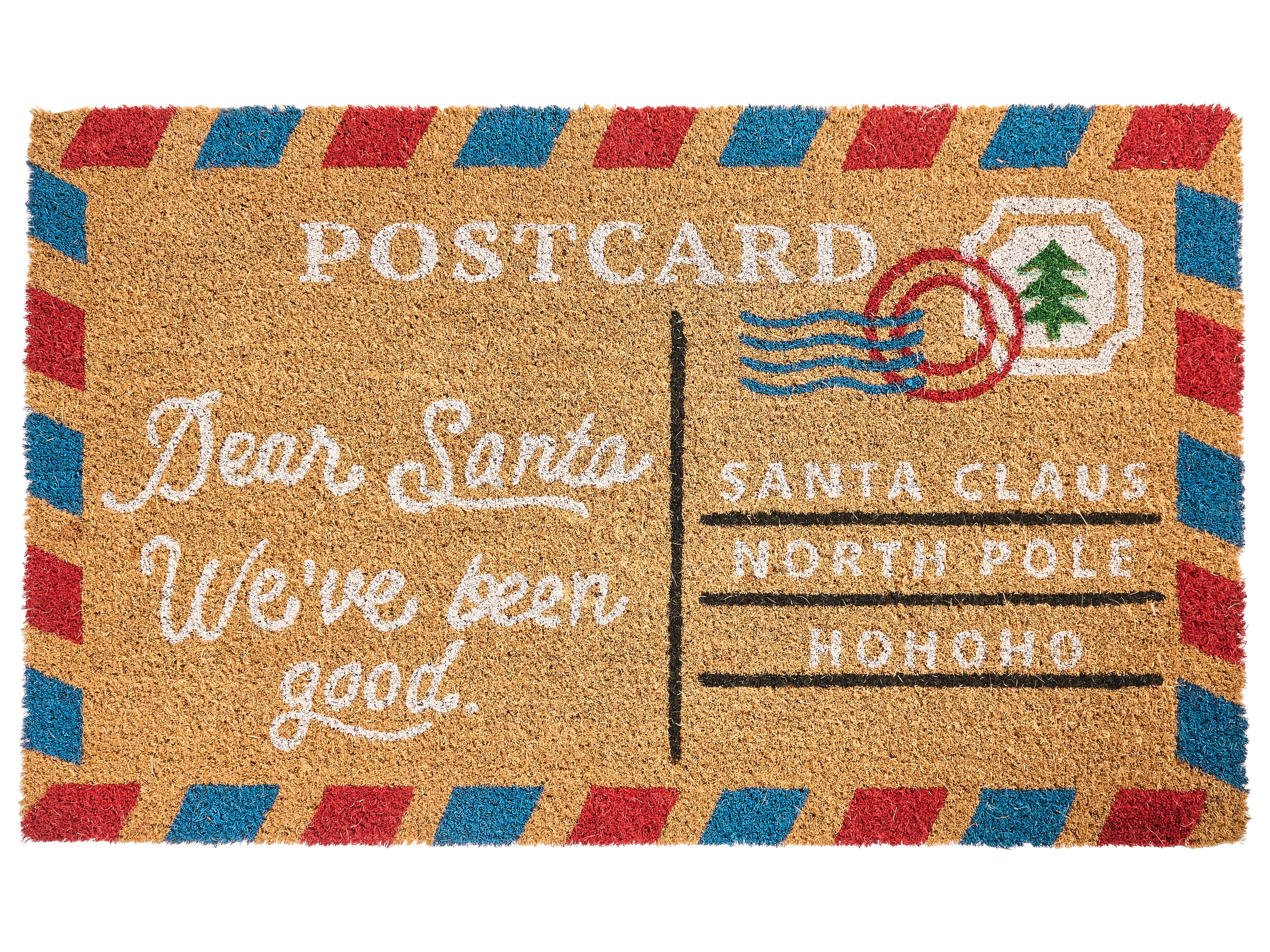 Doormat KATALLA Natural 50 x 80 cm Christmas Motif Coir