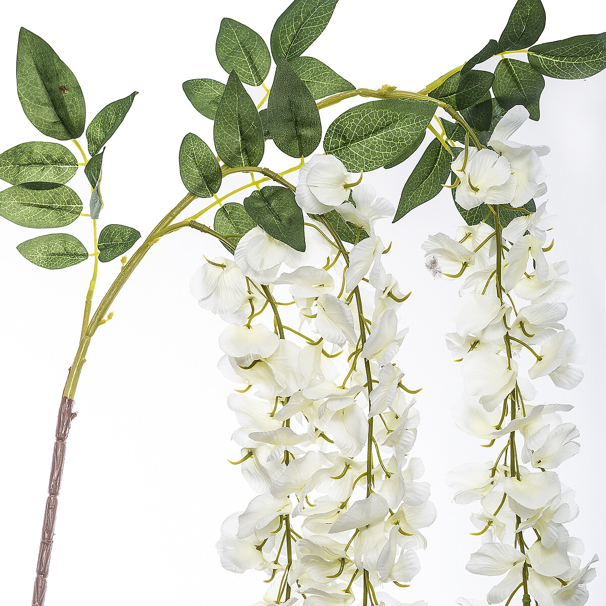 Artificial wisteria stem White, H.130 cm
