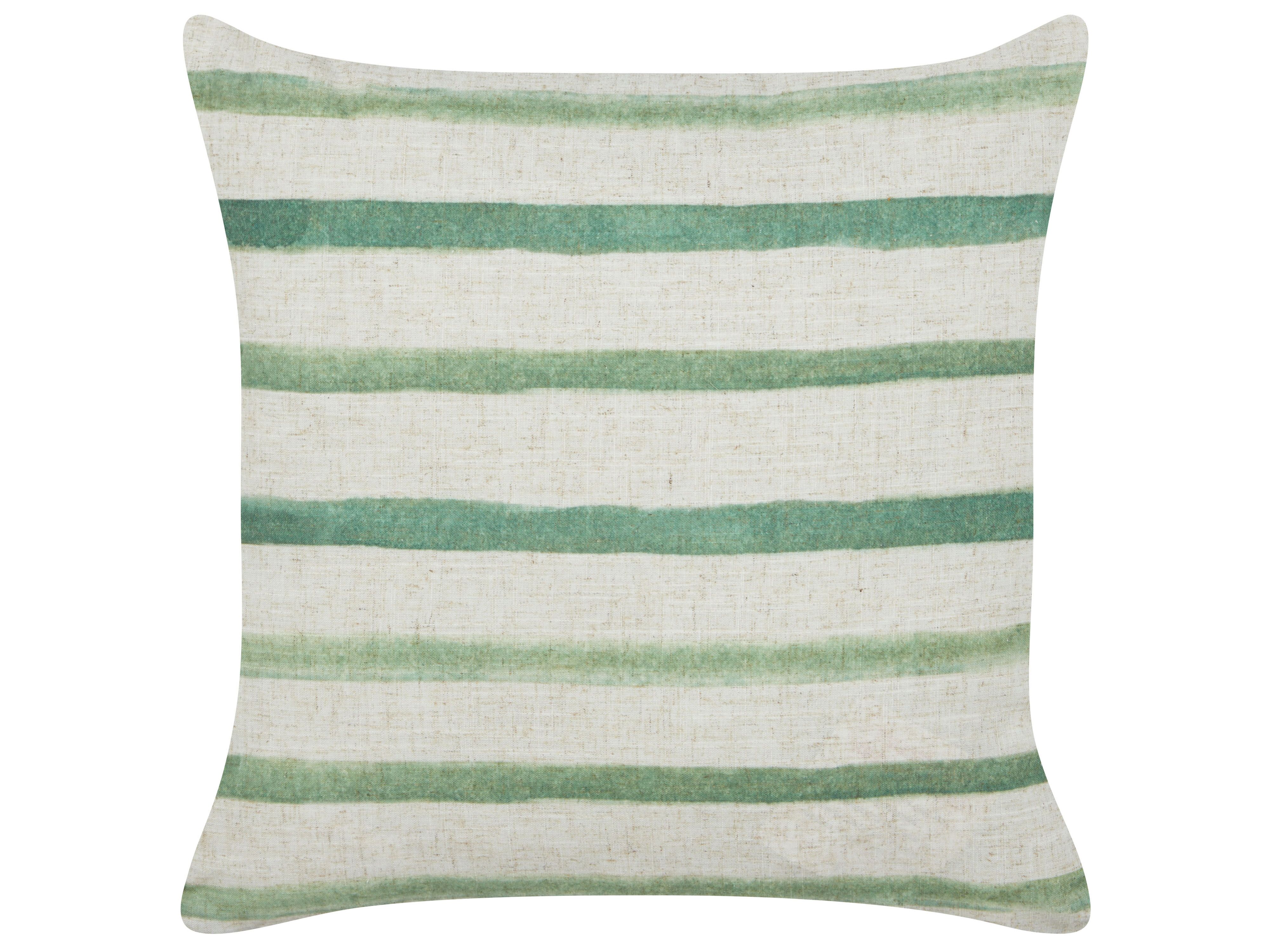 Throw Cushion KAFRA 45 x 45 cm Green Striped