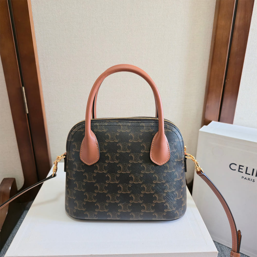 Celine TEEN HONORINE BAG IN Triomphe Canvas and Calfskin1:1High-quality replica