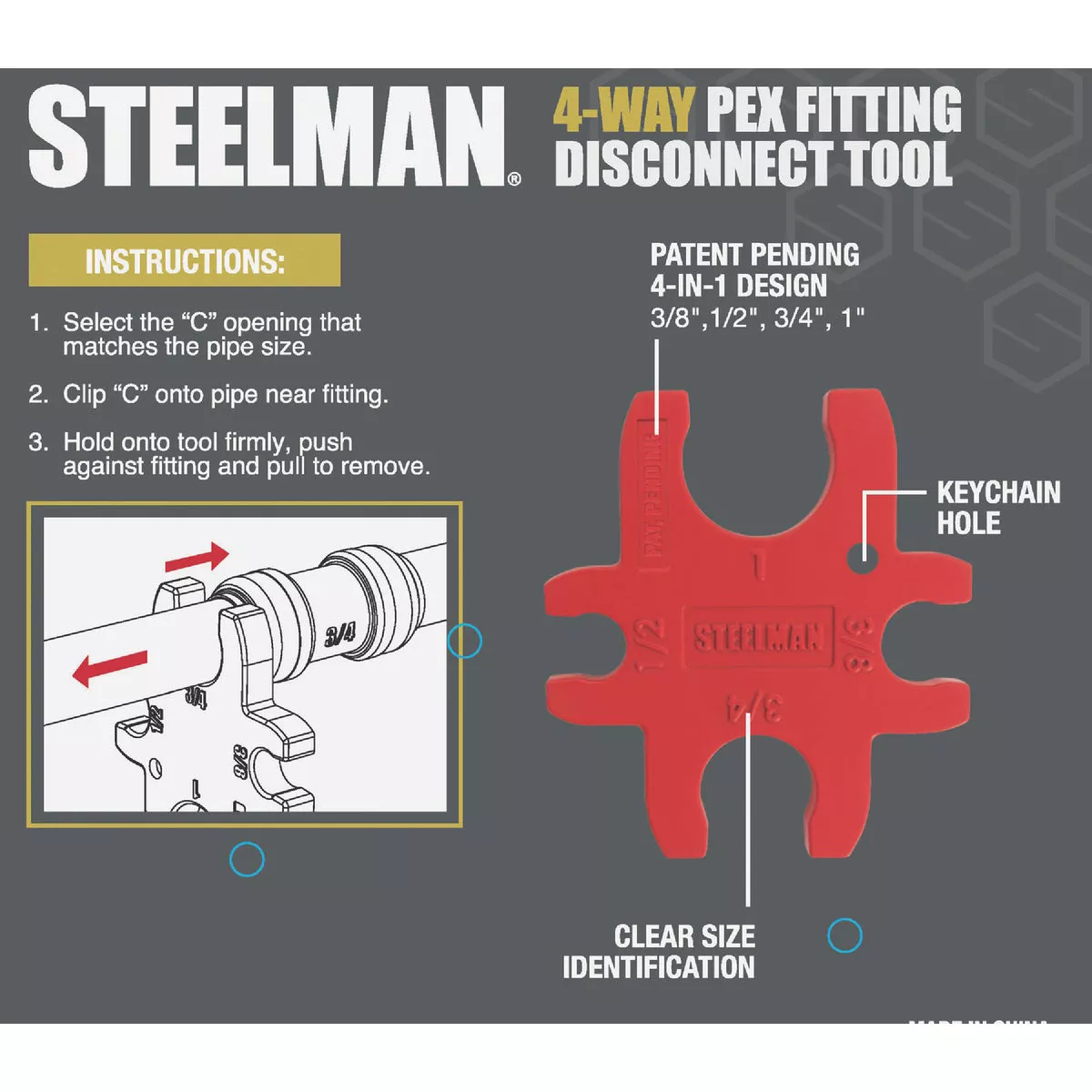 Steelman 4-Way PEX Fitting Disconnect Tool