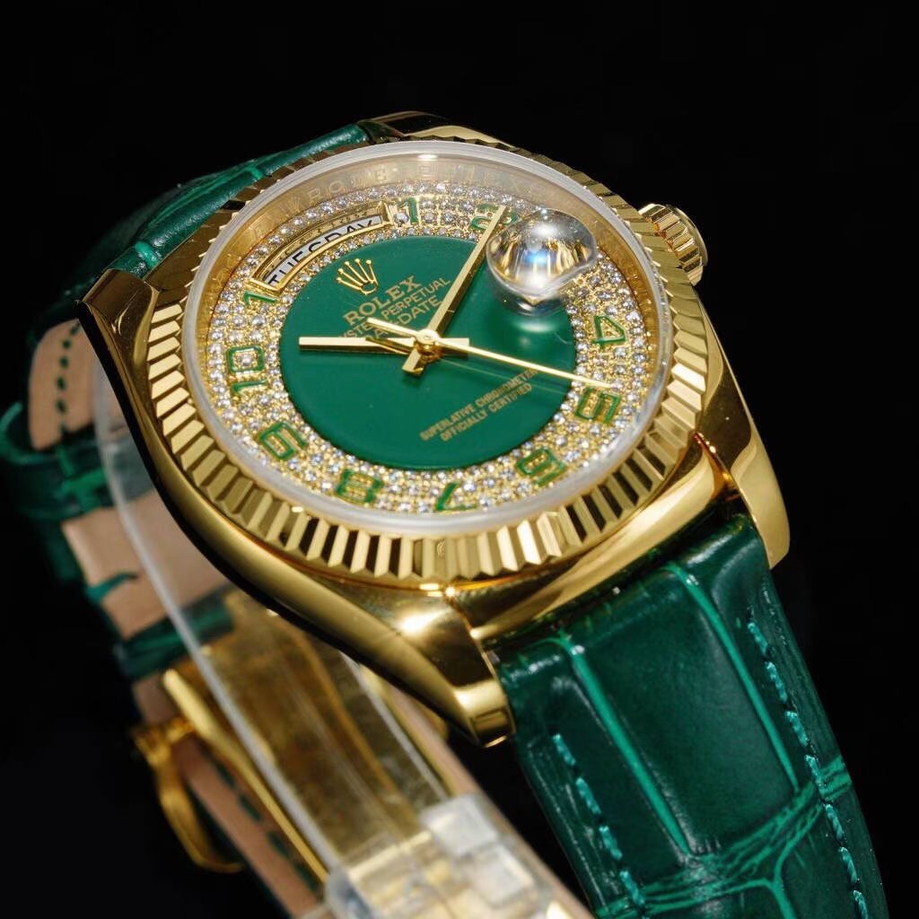 ROLEX day-date 36mm-green enameled starry sky(1:1 replica) - Elite Watch Atelier