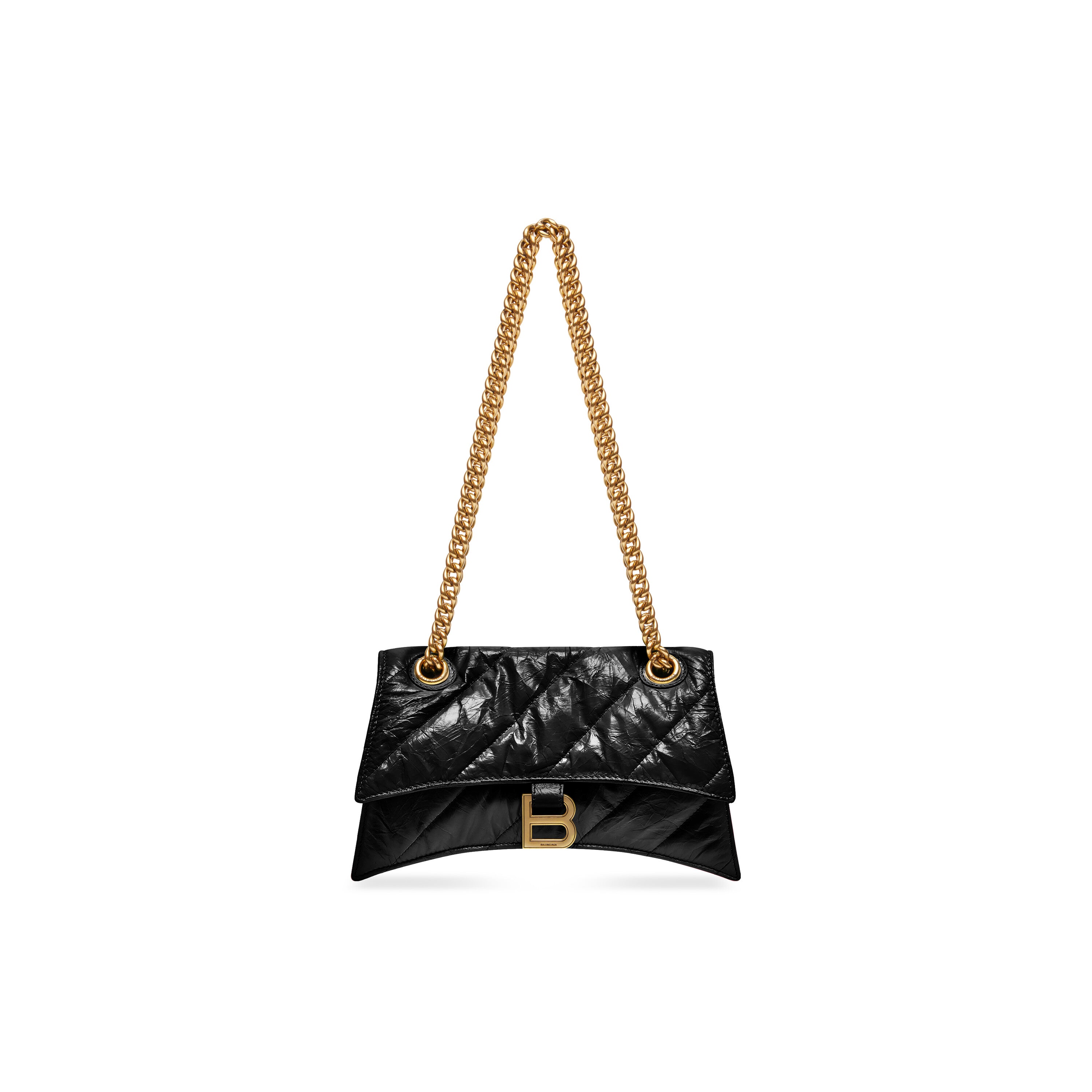 WOMEN'S CRUSH SMALL CHAIN BAG QUILTED IN BLACK - Replicaclubs