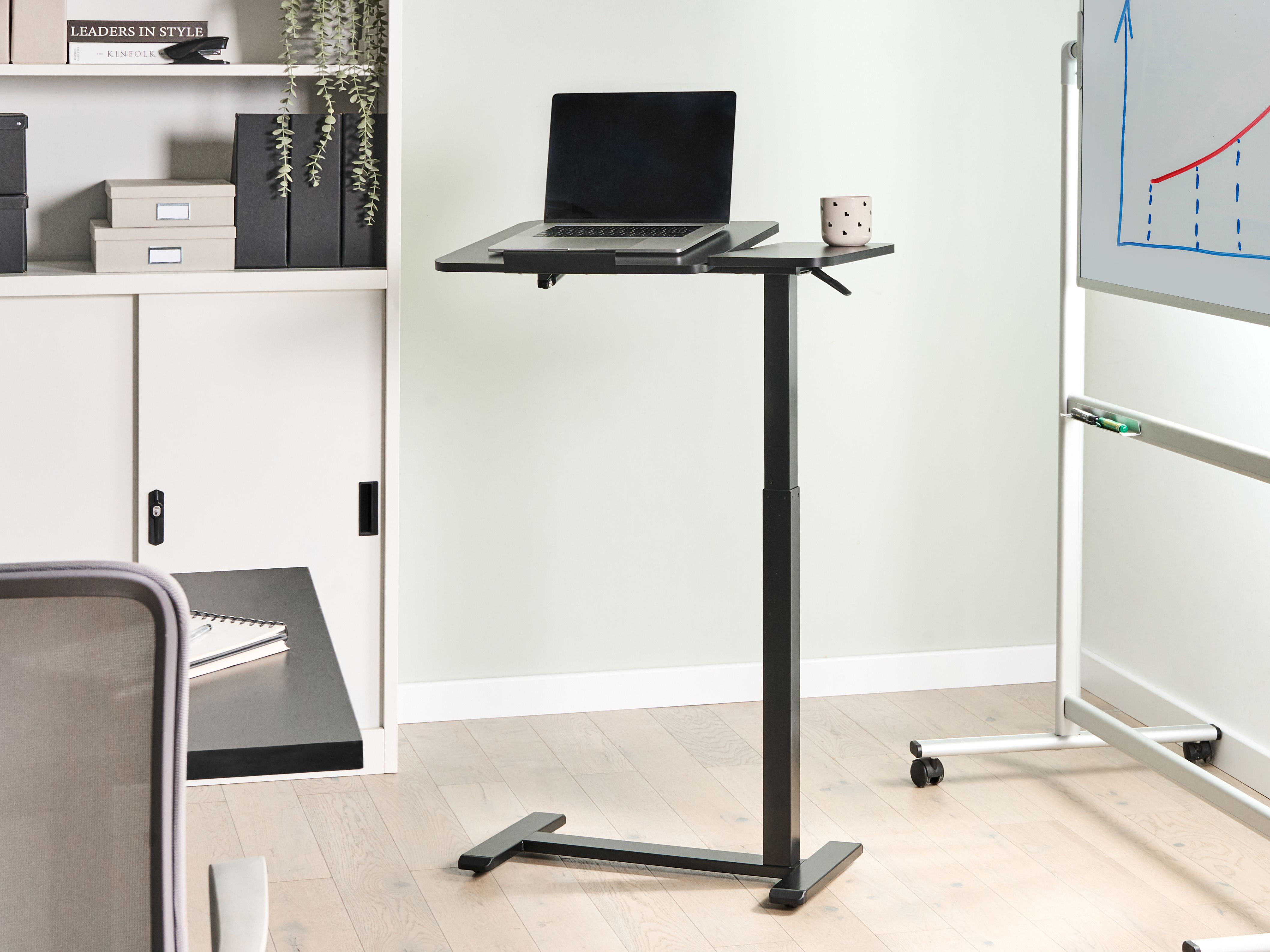 Manual Adjustable Laptop Stand SCHOLA Black 70 cm 40 cm