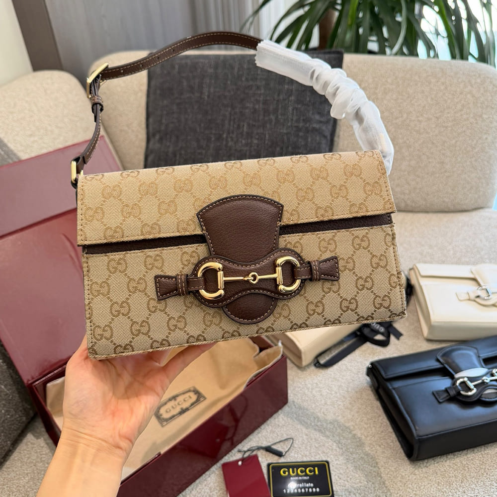 Gucci Horsebit Ristretto medium shoulder bag1:1High-quality replica