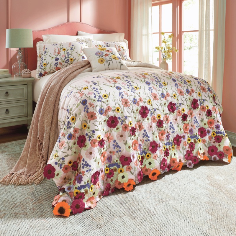 May Flowers Comforter Set and Accent Pillow - MIDNIGHT VELVET CATALOG