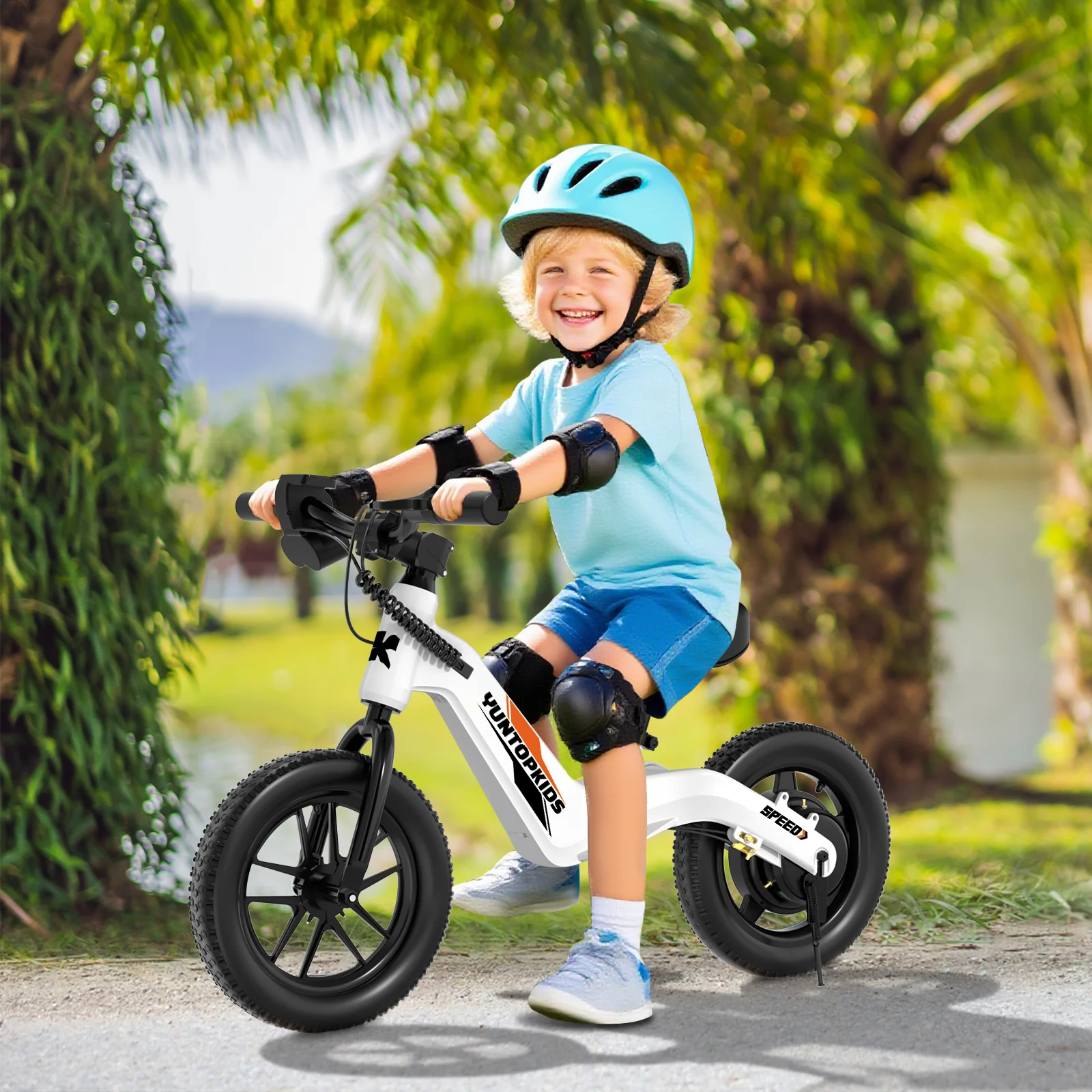 YunTopKids Electric Balance Bike for Kids, 150W Electric Bike for Kids with12 inch Pneumatic Tire, Adjustable Seat, Up to 5.6 Miles Electric Bike for Kids Ages 3-5,Black - Image 16