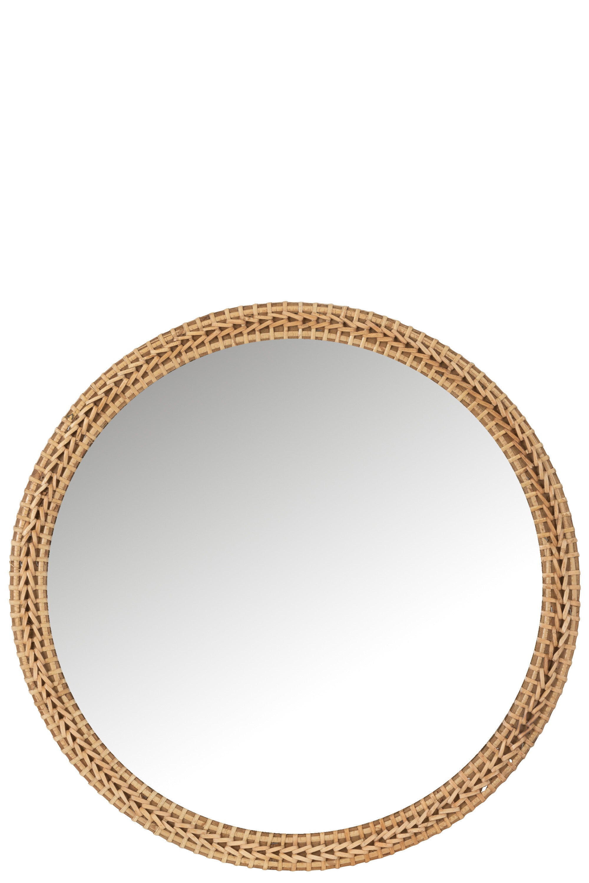 J-Line spiegel Rond - spar glas - naturel - Ø 75 cm