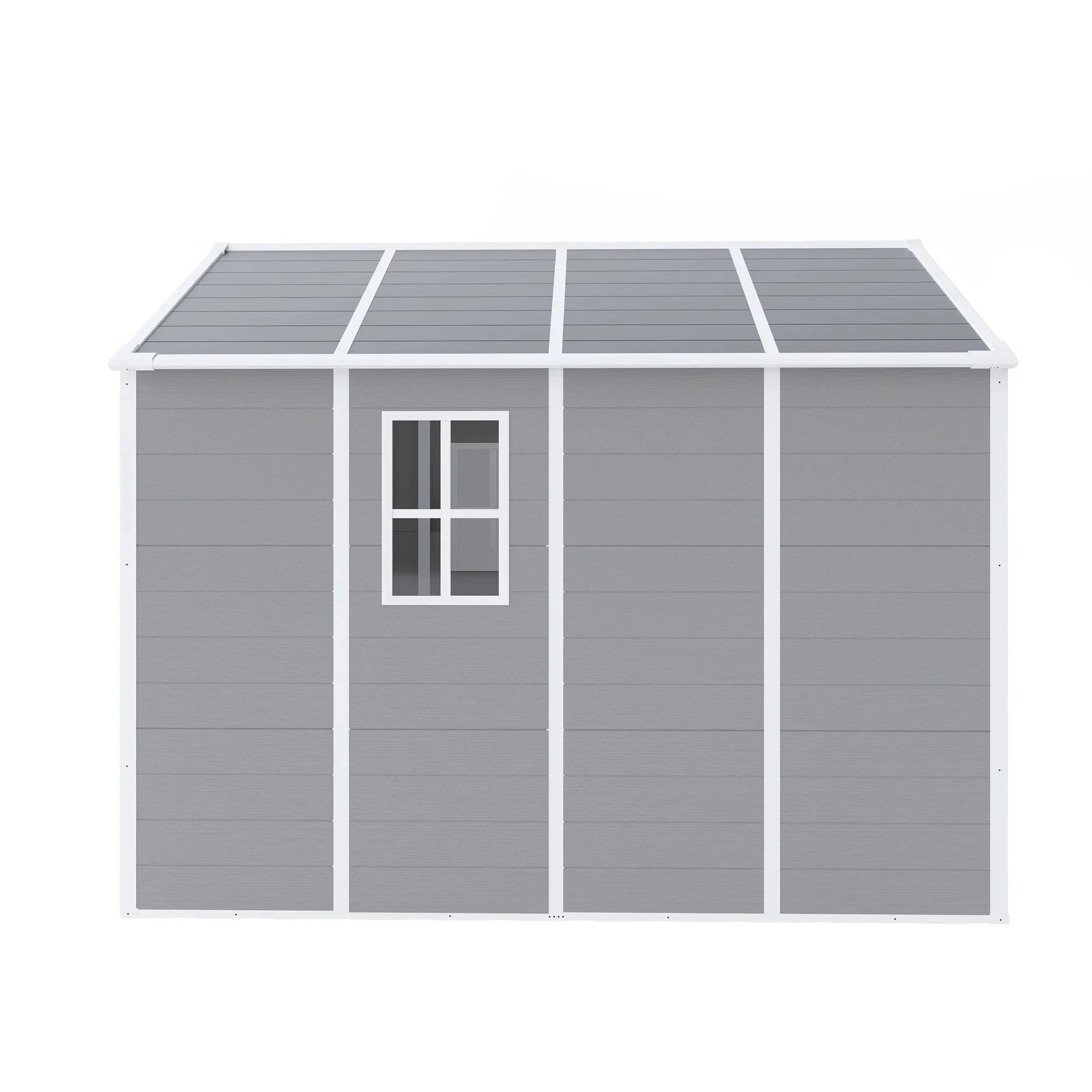 Seizeen Outdoor Resin Storage Shed, 41 Cu. Ft. / 306 Gal, Gray, 3 Doors With Floor - Image 39 Seizeen Outdoor Resin Storage Shed, 41 Cu. Ft. / 306 Gal, Gray, 3 Doors With Floor - Image 39