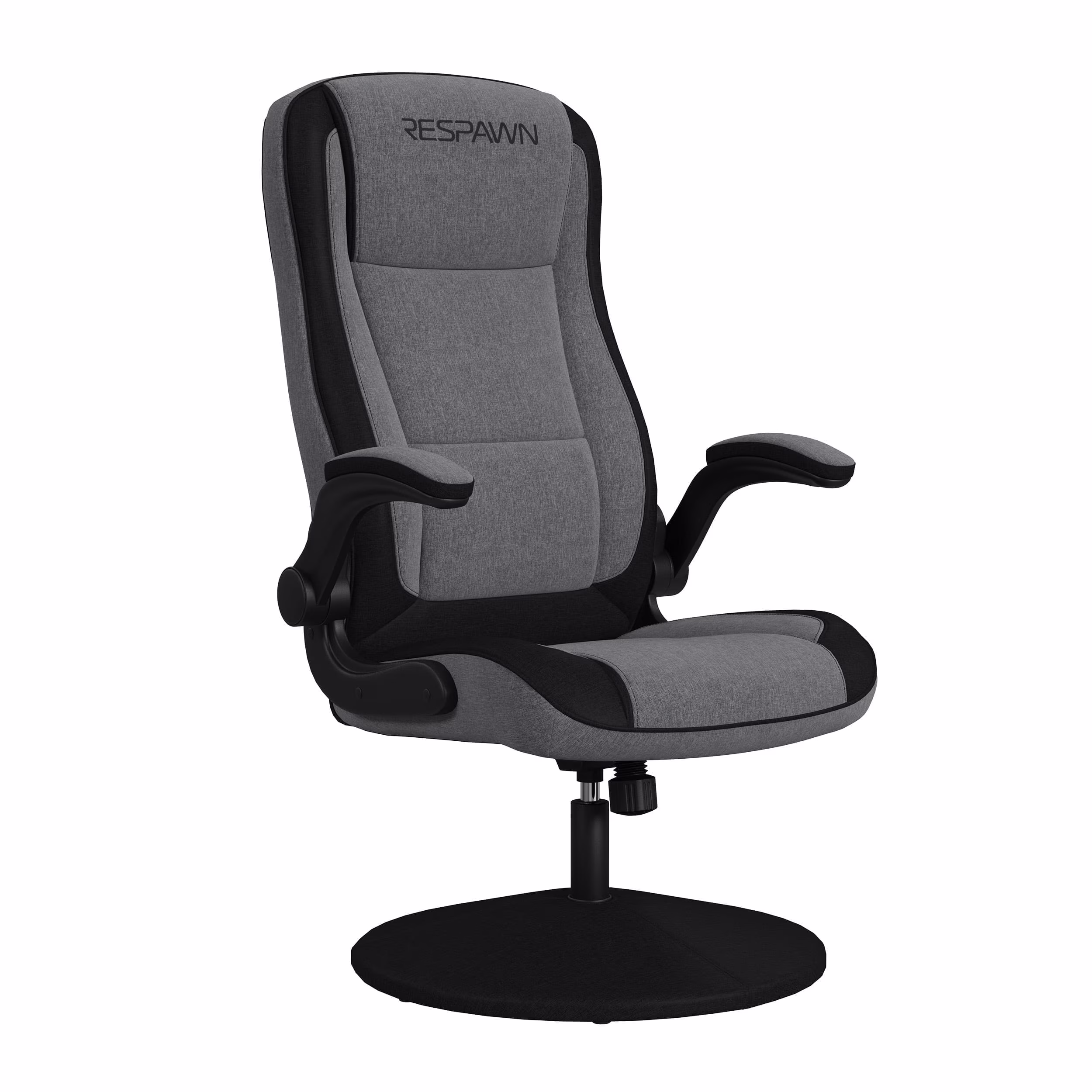 RESPAWN 800 Swivel Rocker Gaming Chair - Ergonomic Floor Gaming Seat with Lumbar Support, Flip Up Armrest, High Back, Pedestal Base, Comfortable No Wheels Console Video Game Rocker Chair - Red - Image 7