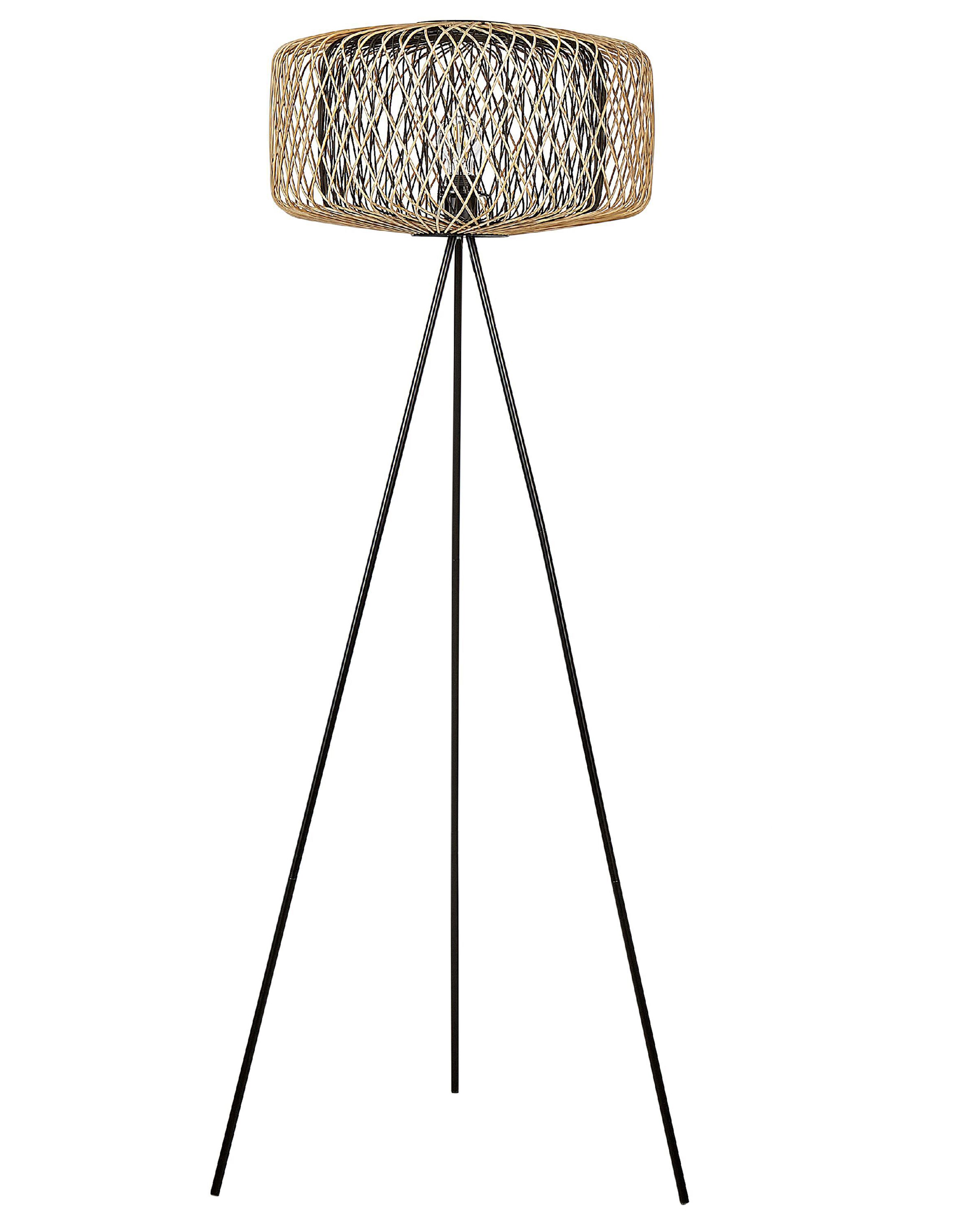 Floor Lamp JAVARI Bamboo Brown/ Black
