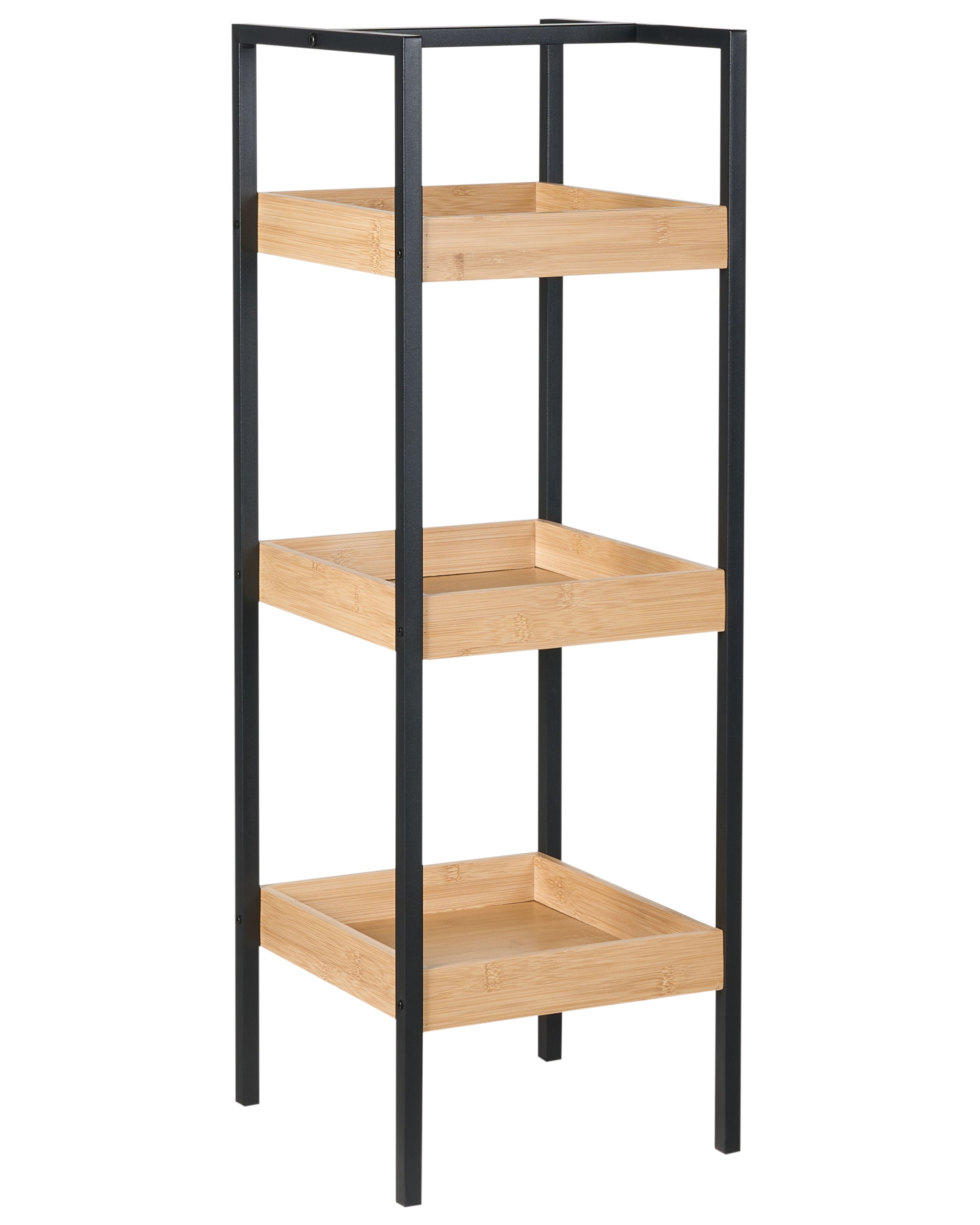 3 Tier Shelving Unit TAJZARA Bamboo Light Brown