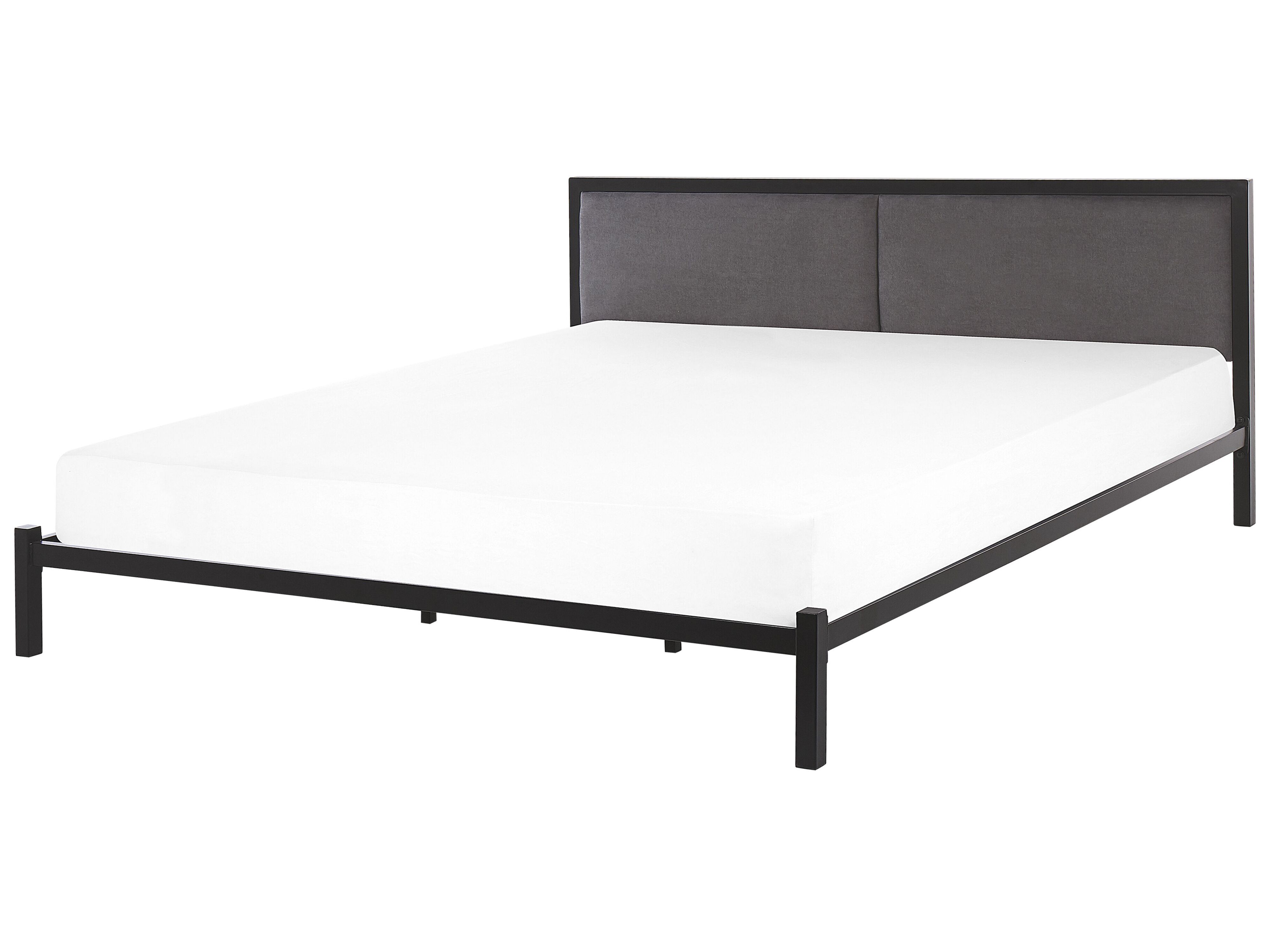 Bed Metal CLAMART 180 x 200 cm (EU Super King) Grey