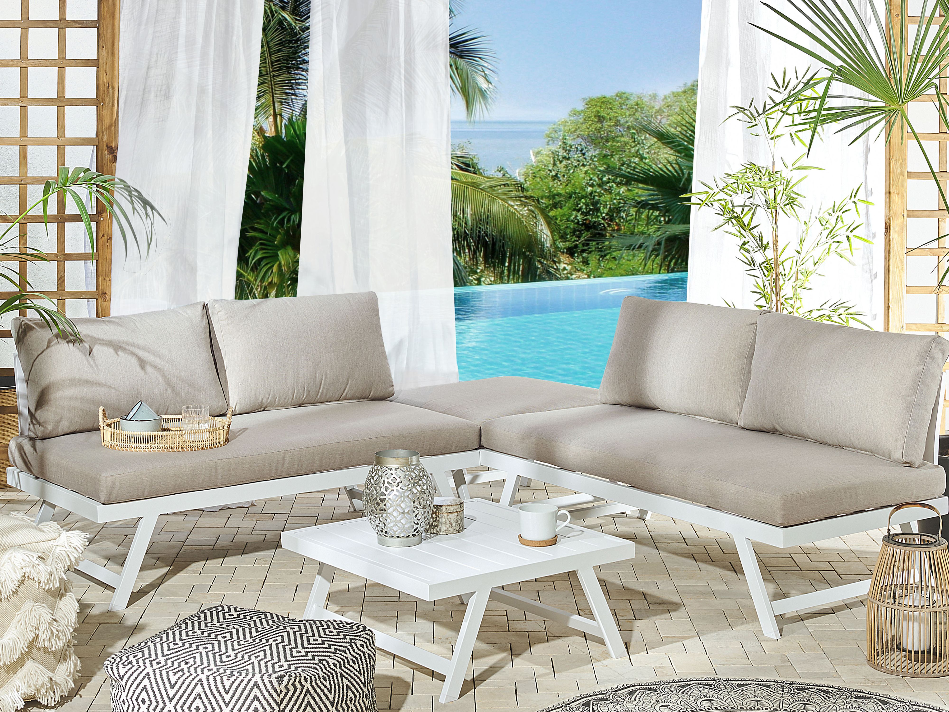 Outdoor Cushion Cover Set COCCORINO Taupe
