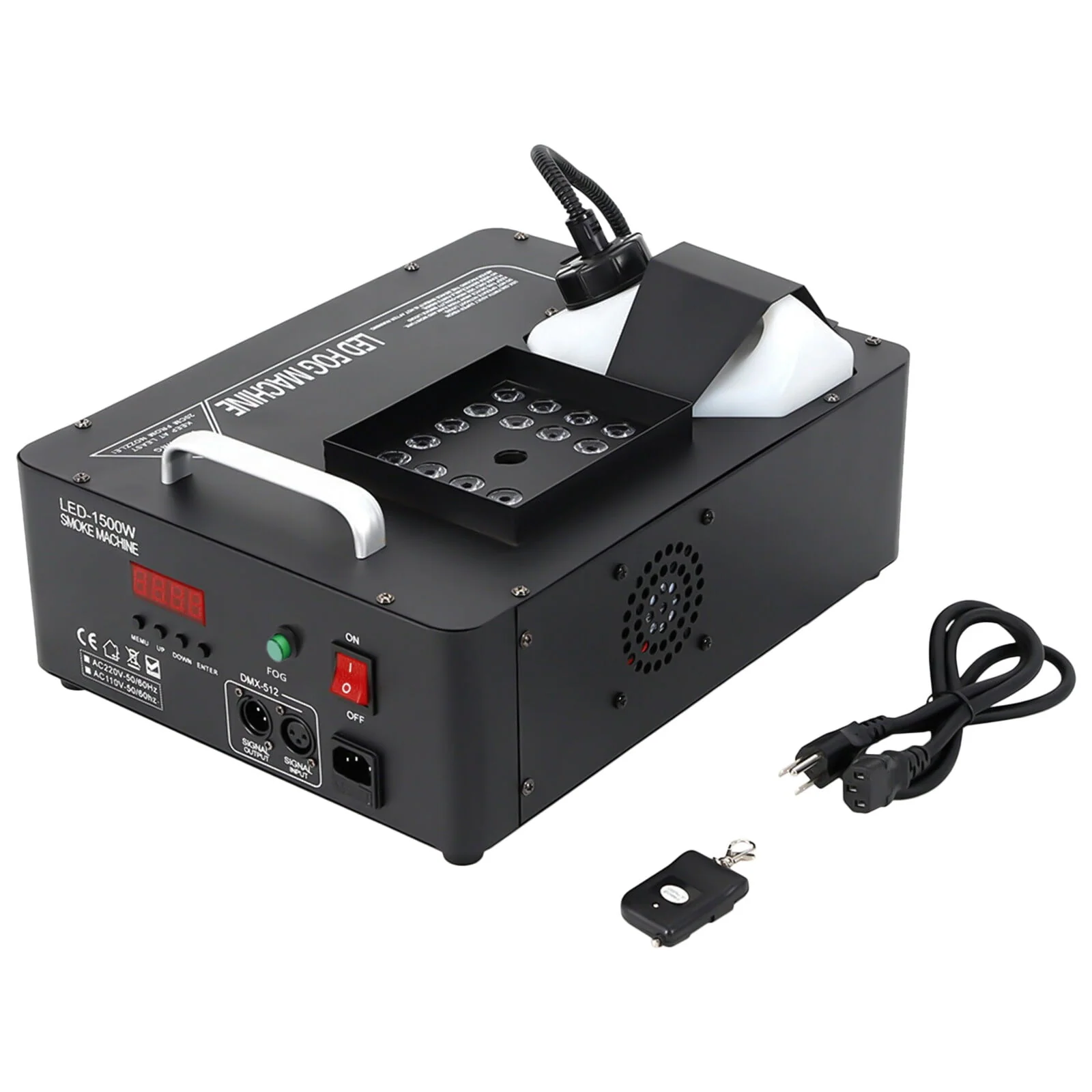 1500W Smoke Fog LED RGB DMX Vertical Spray Stage Light Fogger Effects Machine - Image 4 1500W Smoke Fog LED RGB DMX Vertical Spray Stage Light Fogger Effects Machine - Image 4