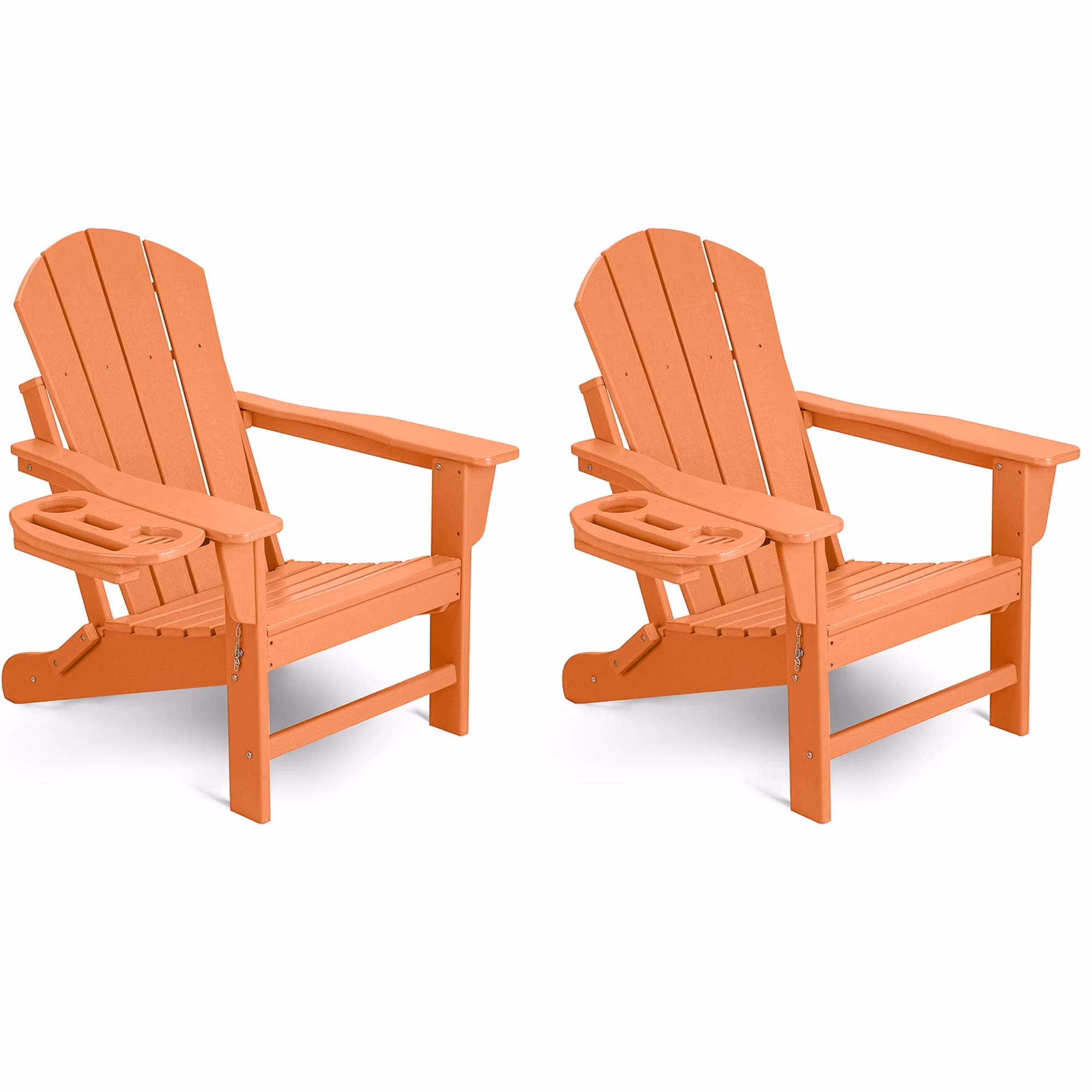 FOOWIN HDPE Plastic Adirondack Chairs Set of 4, Black - Image 42