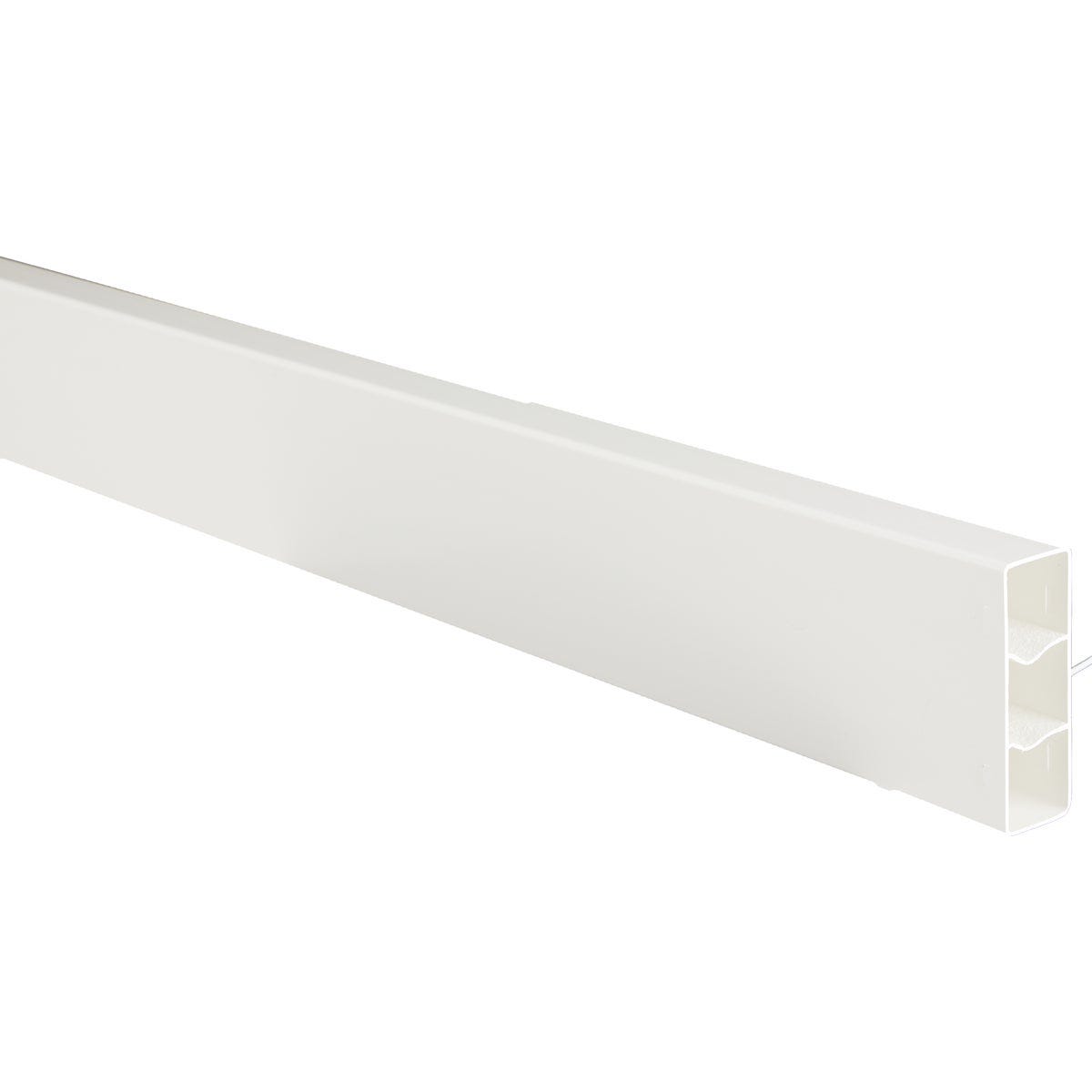 2 In. x 6 In. x 96 In. White Vinyl Fence Rail