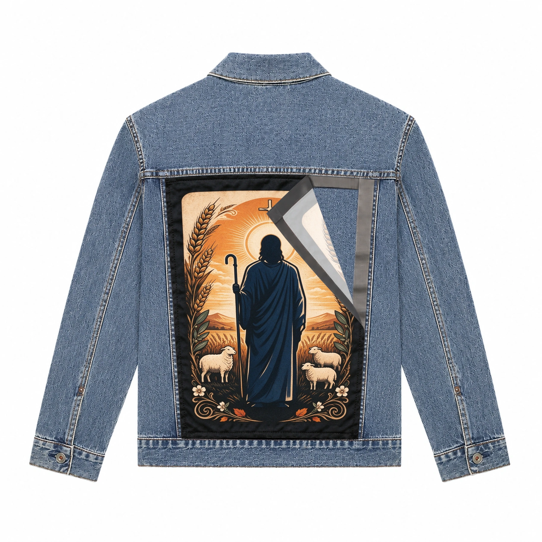 Unisex |Church Special Denim Jacket — Replaceable background