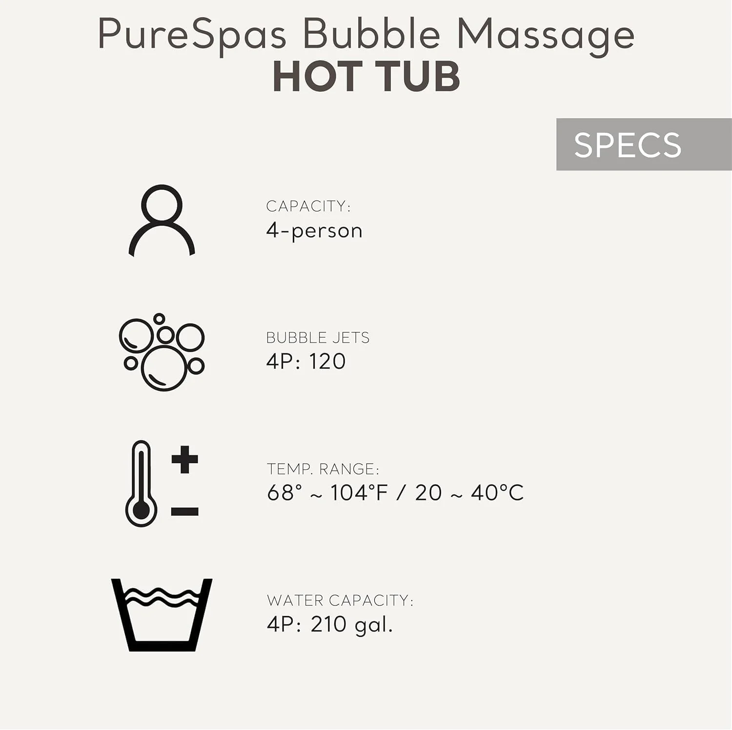 INTEX PureSpa Bubble Massage Spa Set, 4 Person, 77in x 28in - 28425EH - Image 4 INTEX PureSpa Bubble Massage Spa Set, 4 Person, 77in x 28in - 28425EH - Image 4
