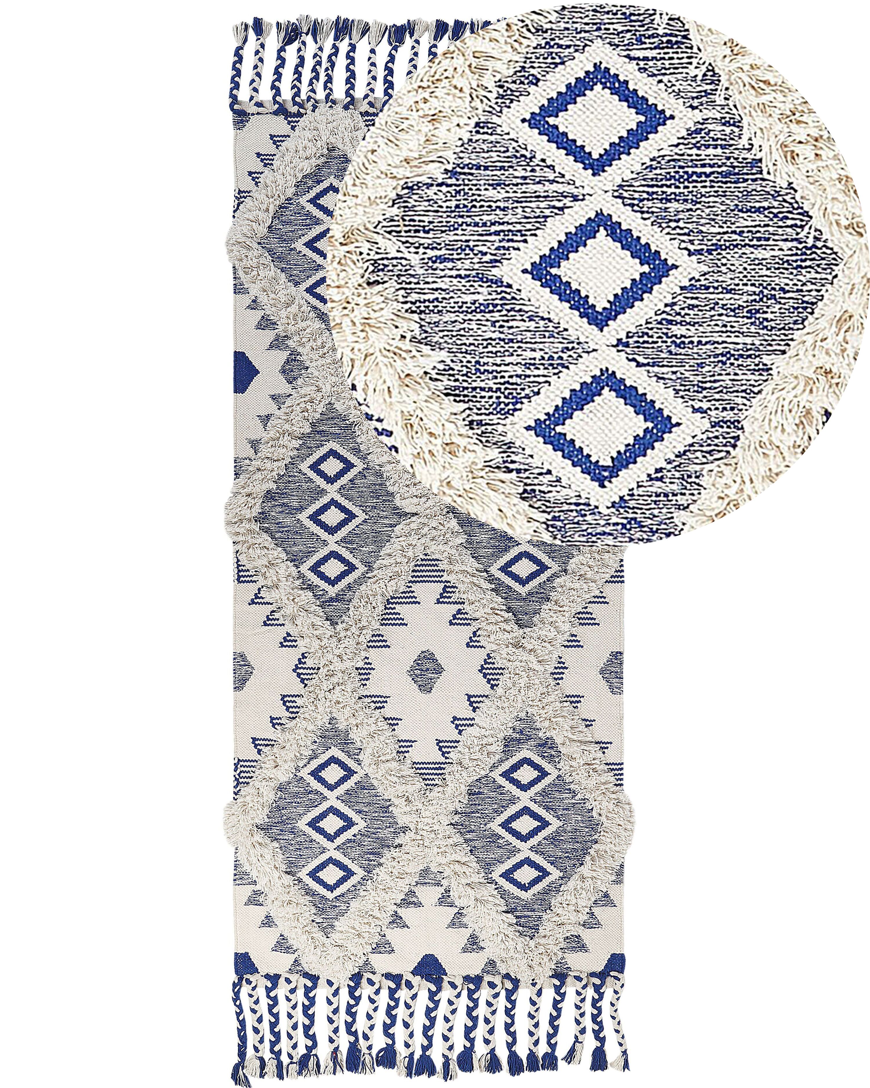 Rug MANAVGAT Light Beige 80 x 200 cm Cotton