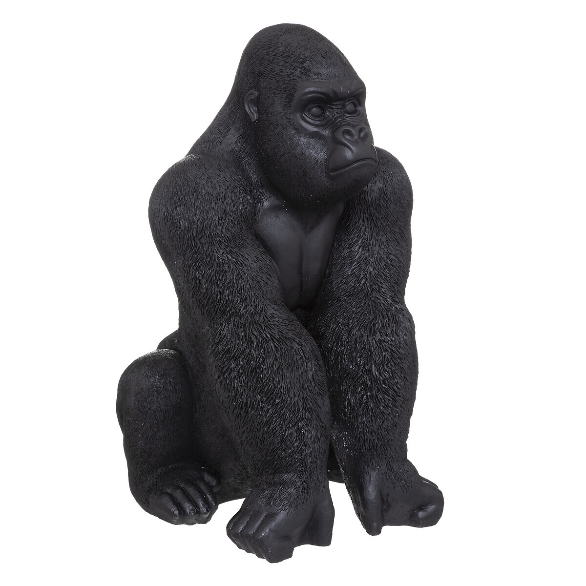 Gorilla statue, resin Black, H.68 cm