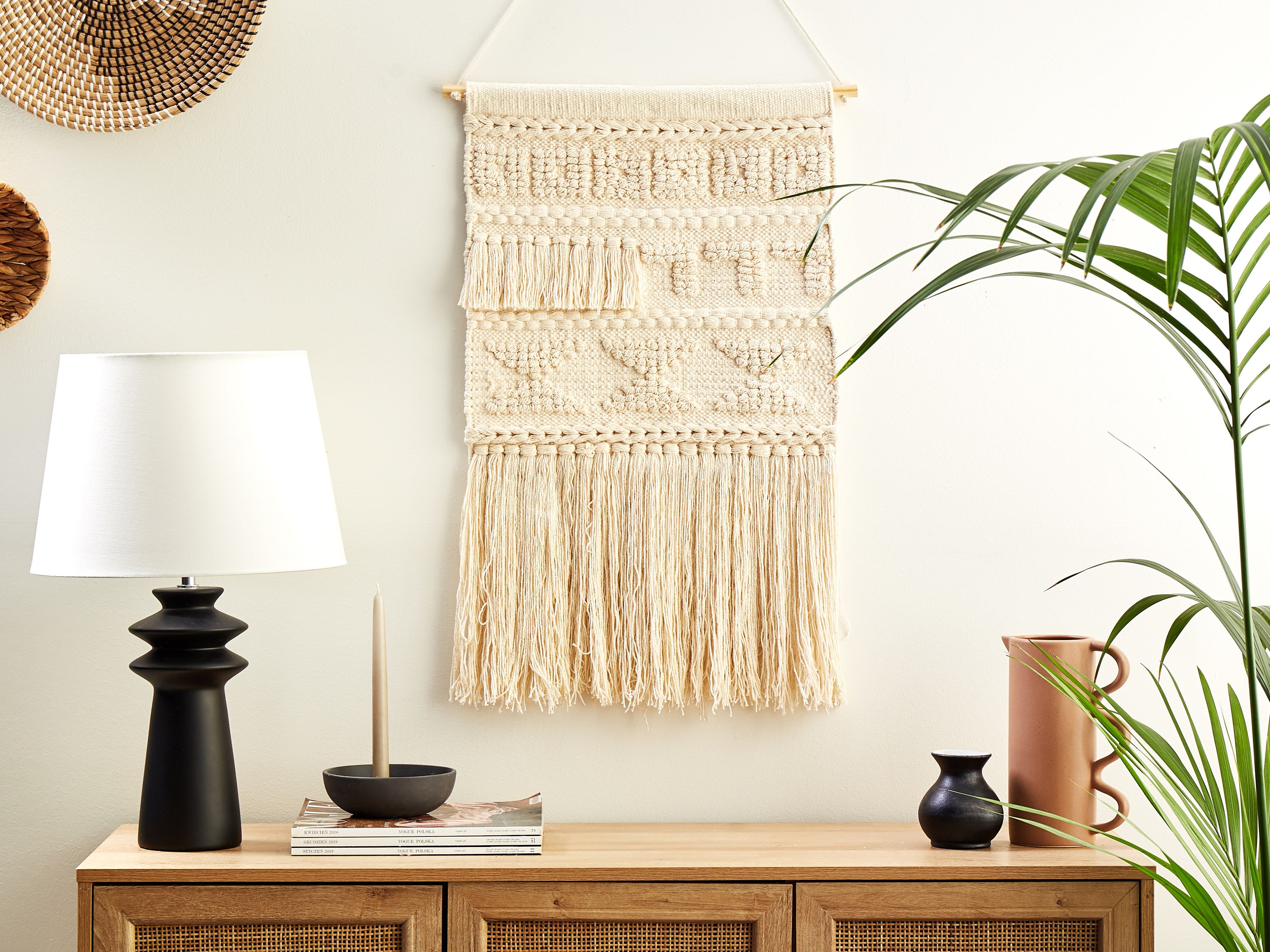 Fabric Wall Hanging KAMOKE Cotton 103 cm Beige