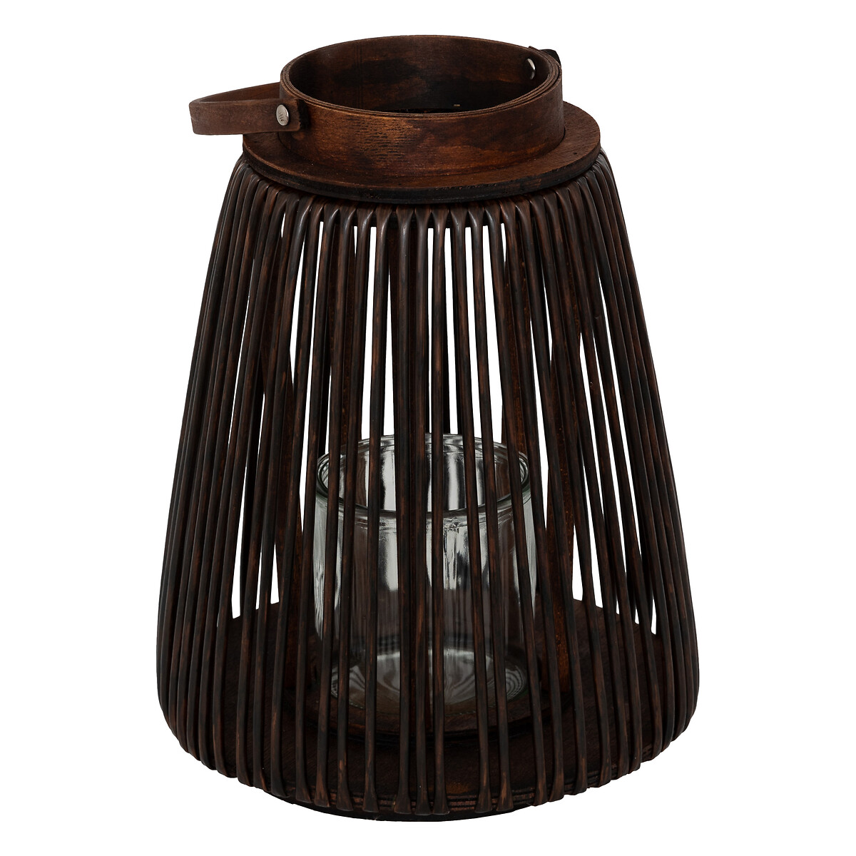 Lantern "Hopia" Plant Fiber, Brown, H.31 cm