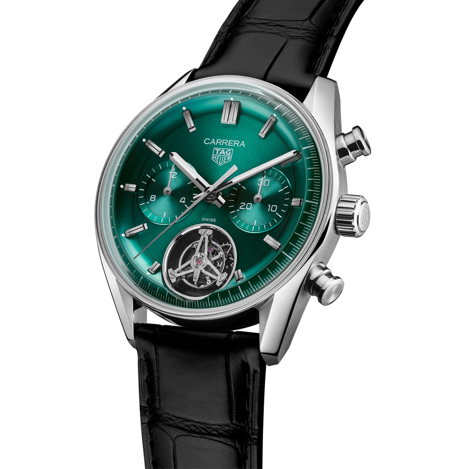 TAG Heuer Replica Watch CARRERA Chronograph Tourbillon Automatic 42 mm Steel(1:1 replica) - Elite Watch Atelier