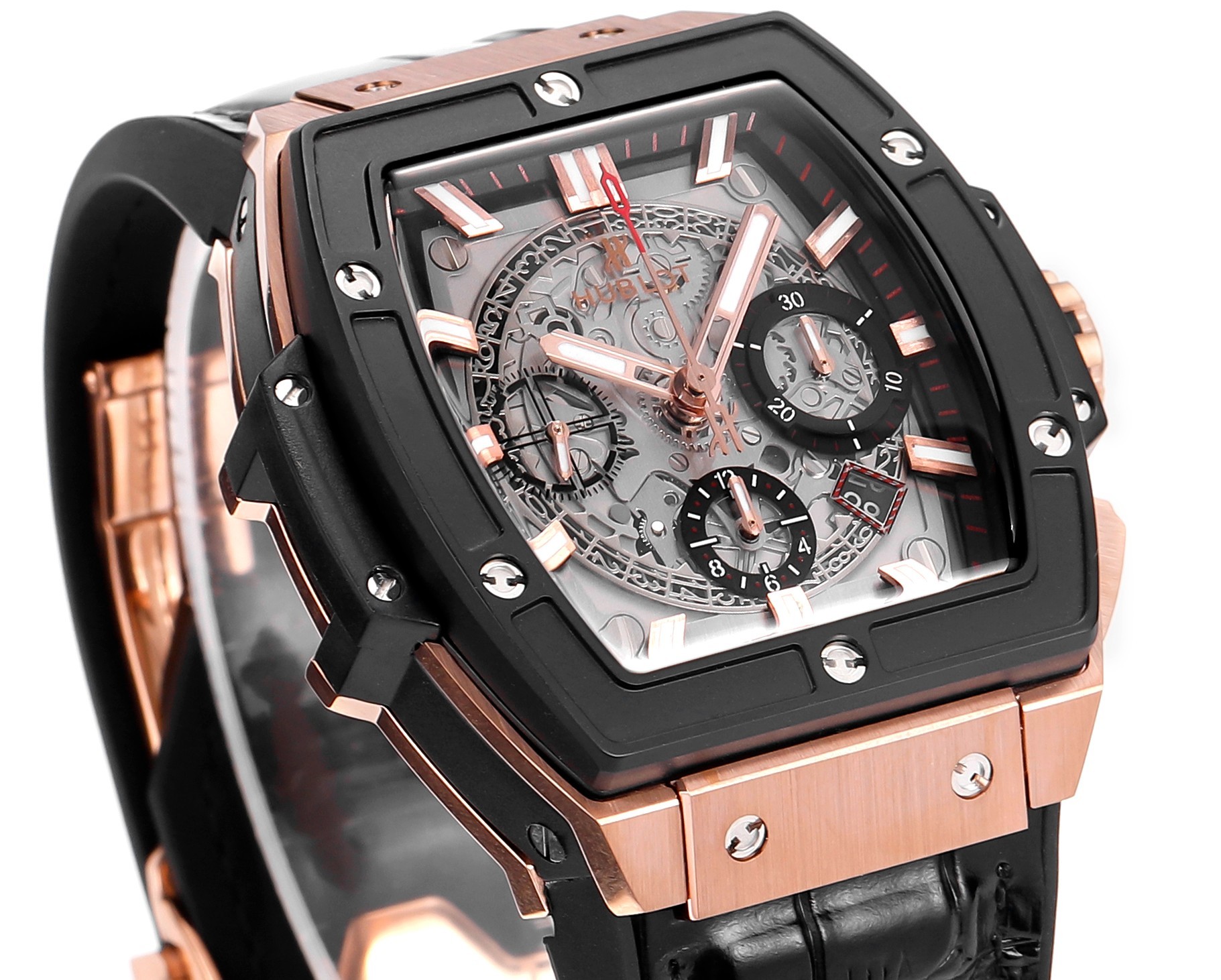 Hublot SPIRIT OF BIG BANG Chronograph, 45 mm Textured rubber strap(1:1 replica) - Top club