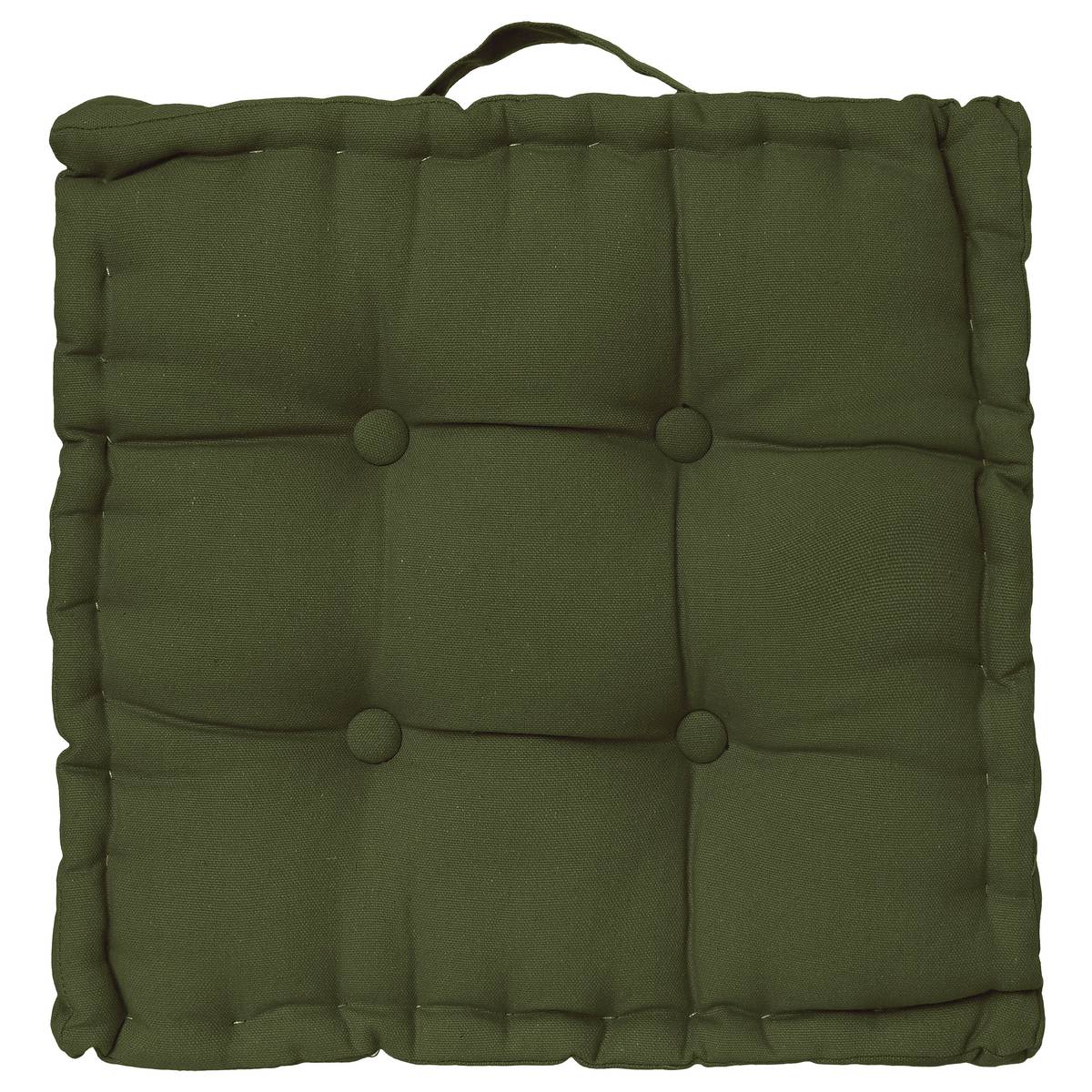 Floor cushion Khaki green, 40x40 cm
