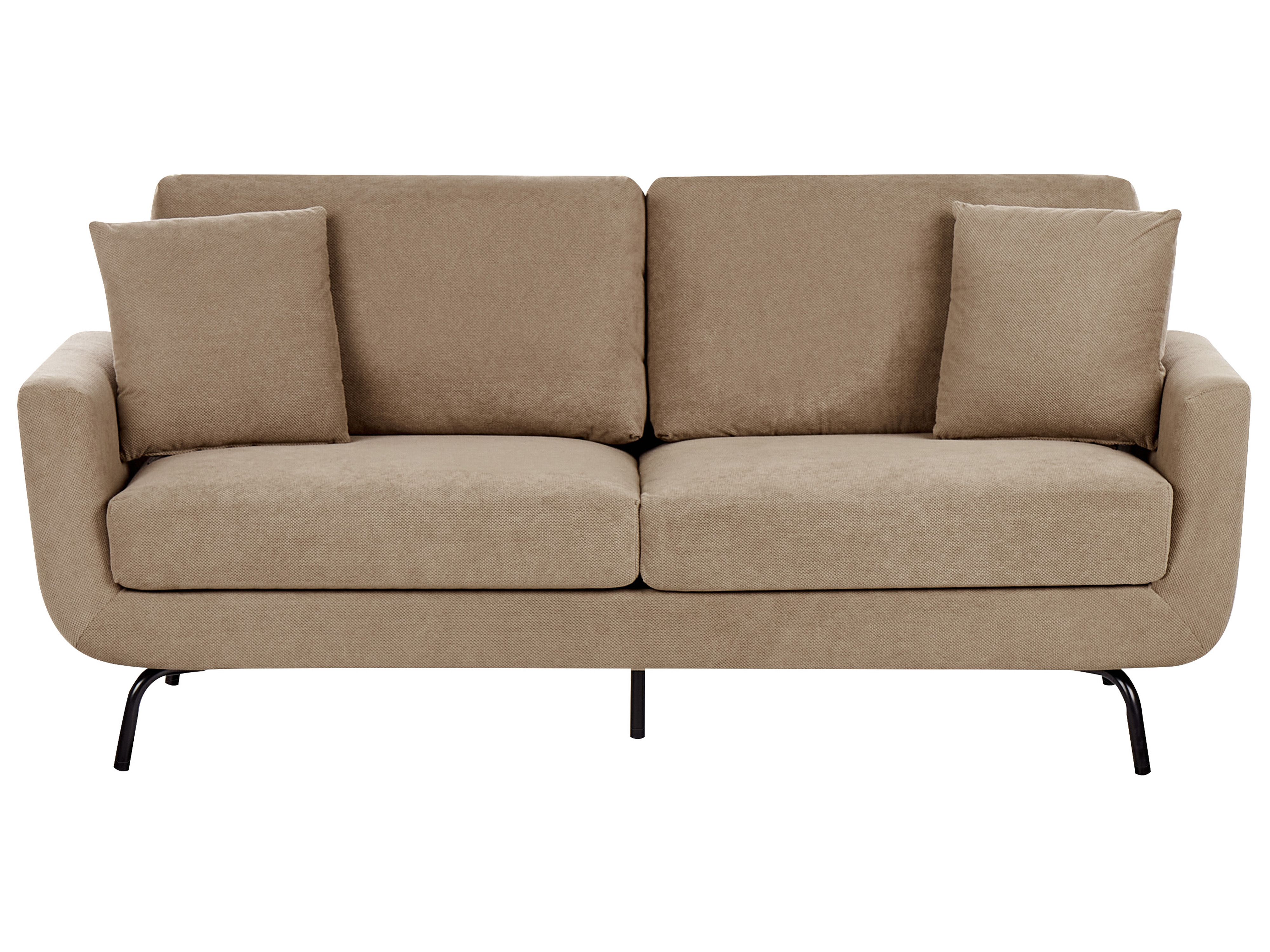 Sofa 3 Seater VESALA Fabric Light Brown
