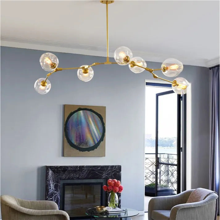 Sputnik Hanglamp met Glazen Bubbels - moderne uitstraling - unieke bubbels - sfeervolle verlichting -