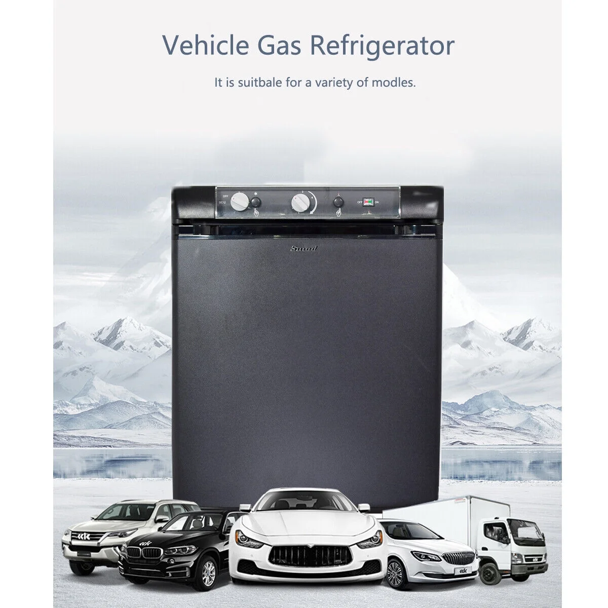 Smad 3 Way Caravan Propane Fridge 110V/12V/LPG Gas Refrigerator for RV Campervan 2.1 Cu ft - Image 2