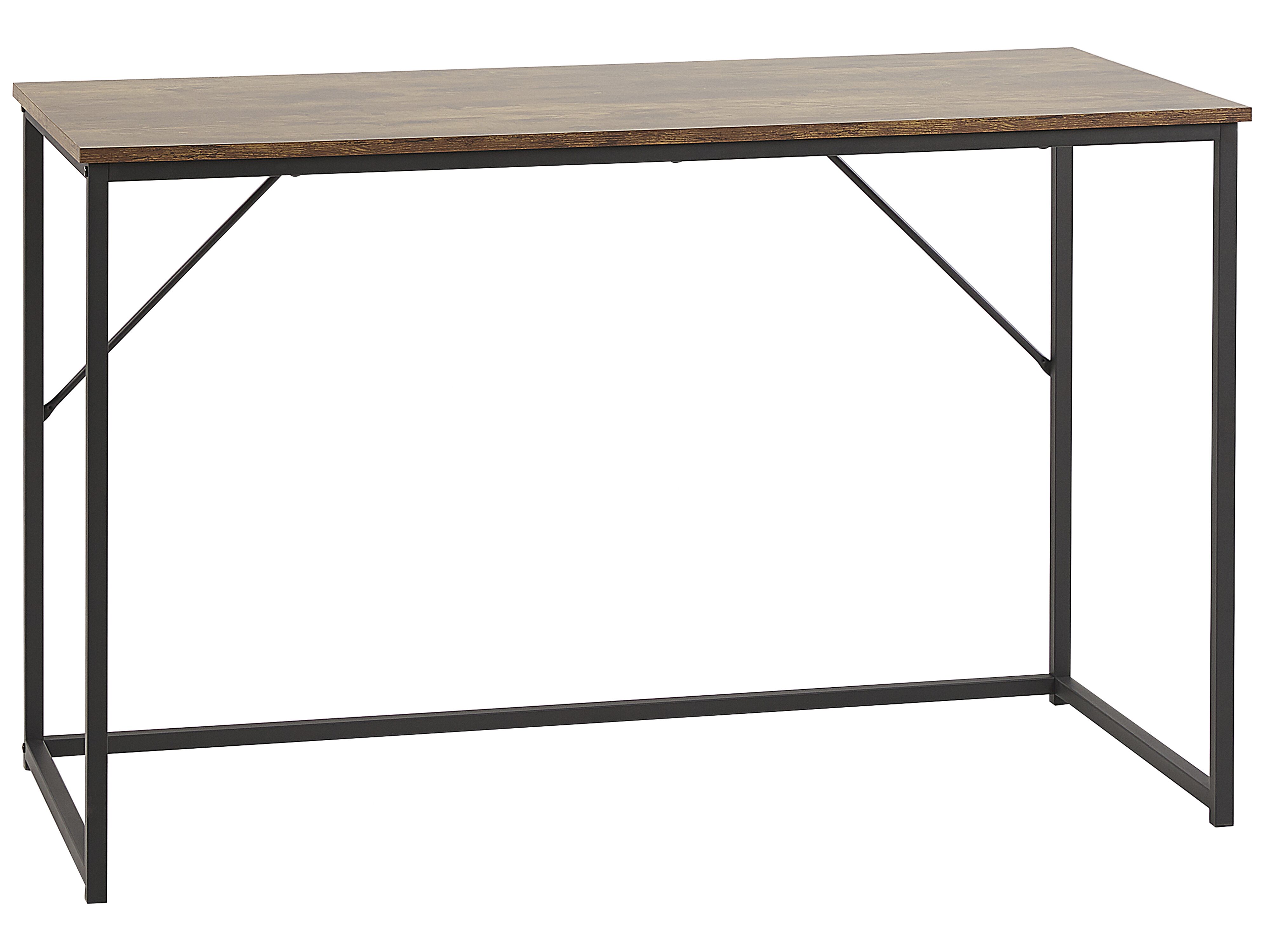 Home Office Desk PEMBRO Dark Brown 120 cm 55 cm
