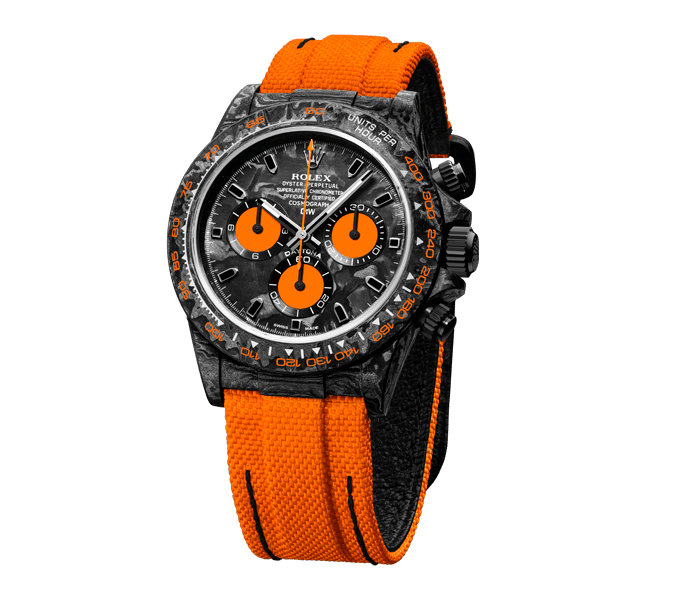ROLEX Diw Daytona carbon orange edition 40mm oyster black(1:1 replica) - Elite Watch Atelier