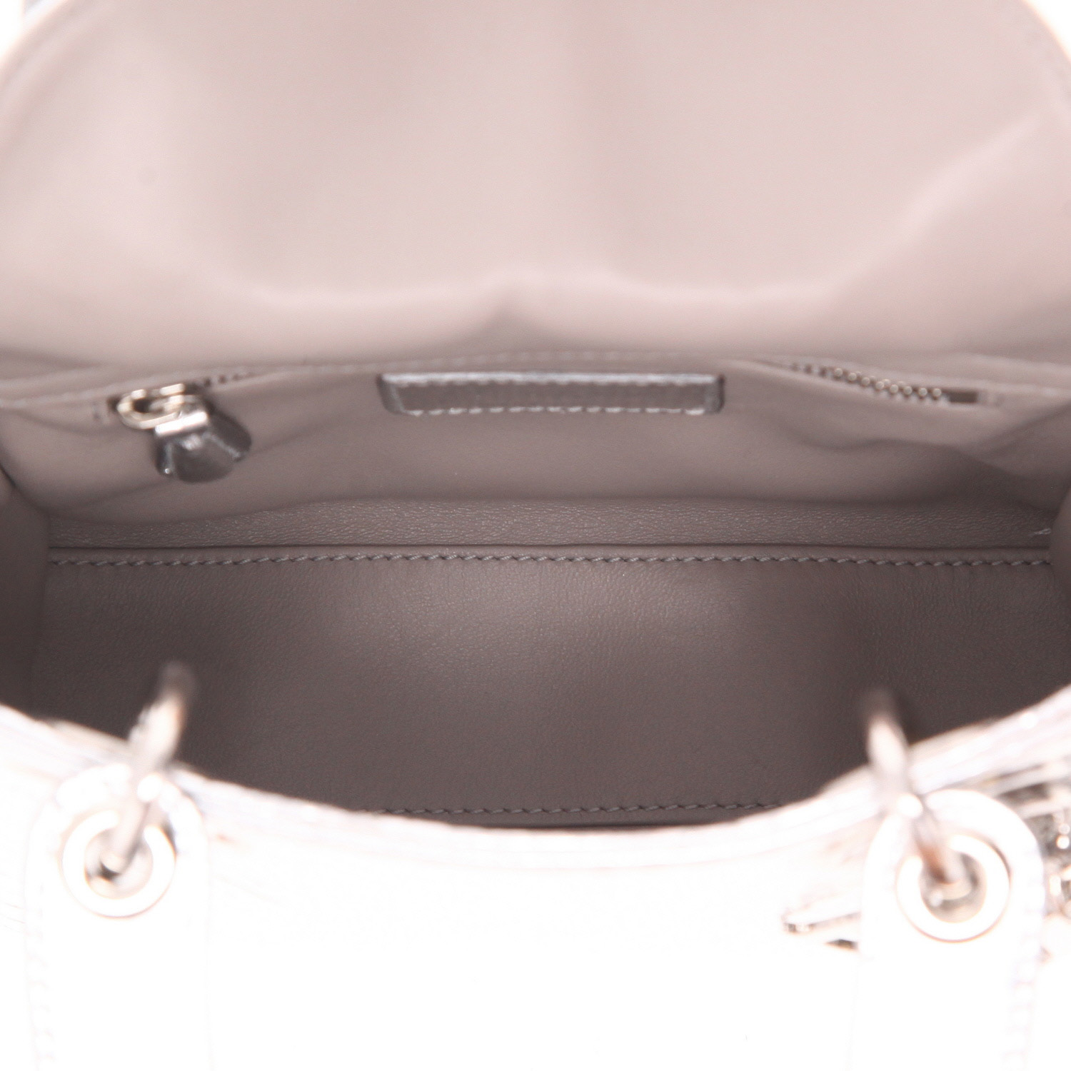 Dior Mini Lady Dior handbag in silver python1:1High-quality replica