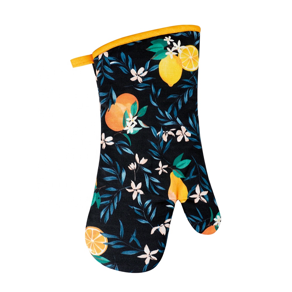 Sublimation Printed Kitchen Apron Set with Custom Logo Oven Mitt Tea Towel & Pot Holder