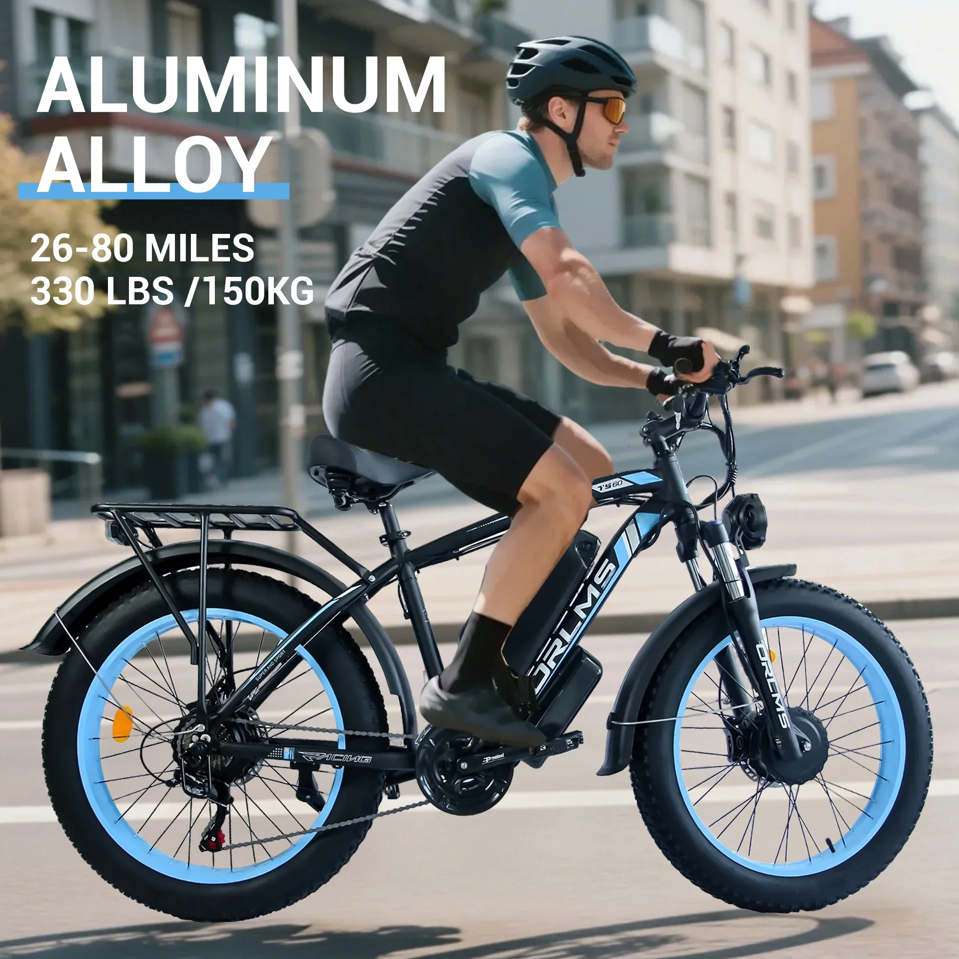 5000w Peak Dual Motor Electric Bike, 26" Fat Tire Shimano 21 Speed 45 MPH Commuter Mtb, 60V 25AH Front Suspension Ebike - Image 17