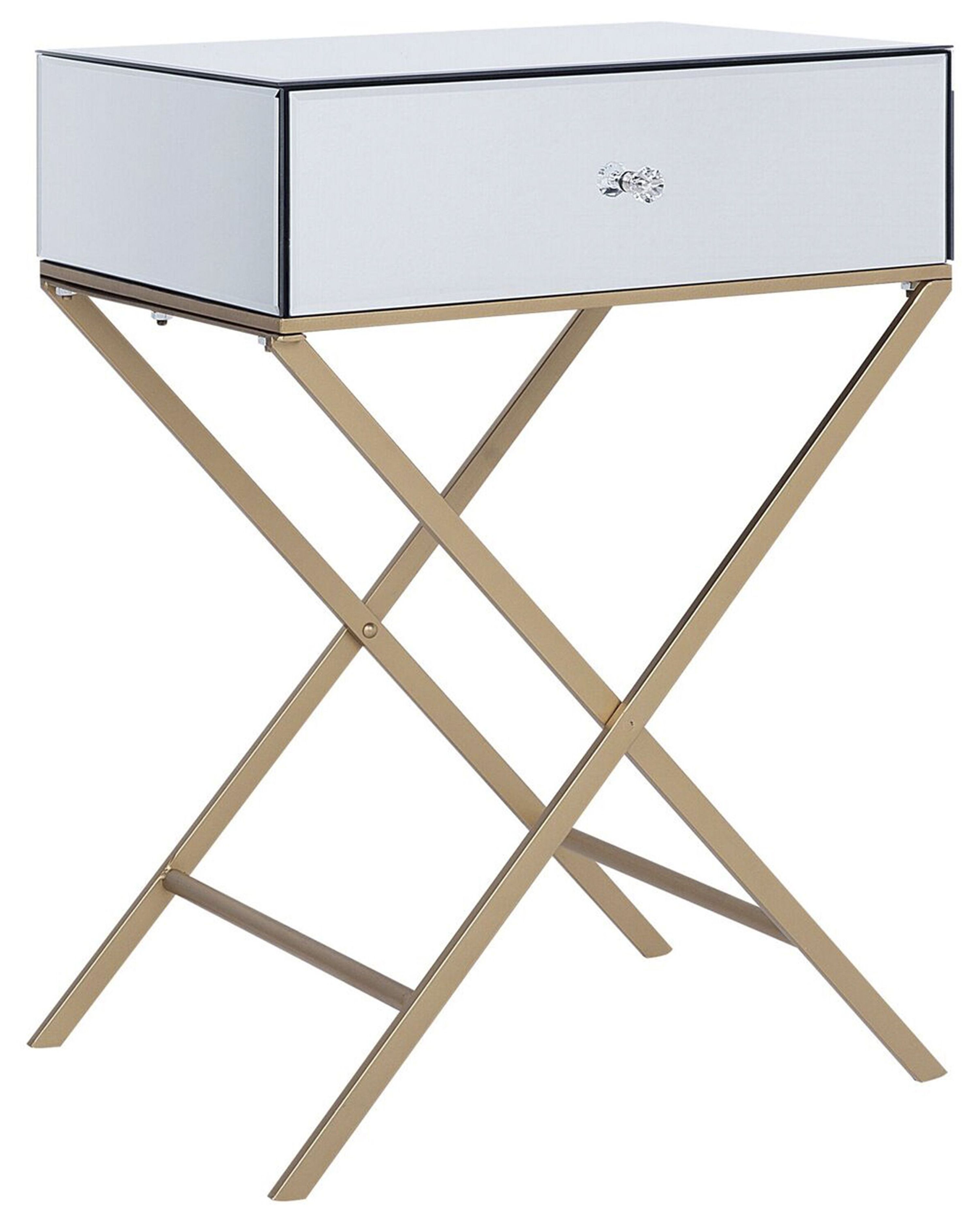 Side Table VIVY Glass Mirrored Silver