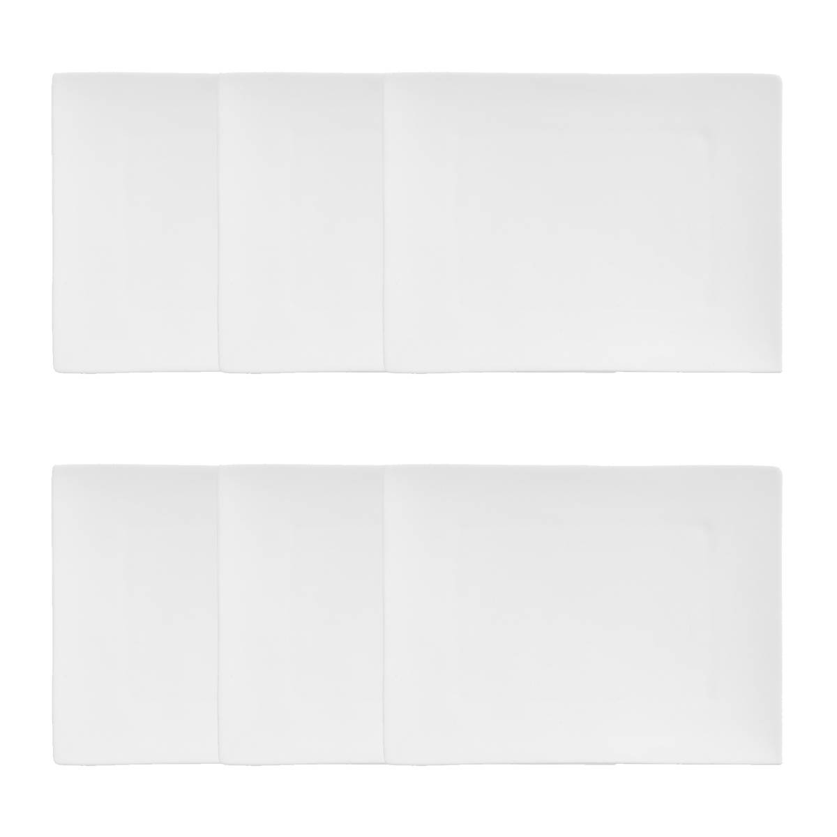 Set of 6 "Tokyo" dessert plates 21.6x16.3 cm, White