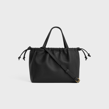 Replicate SMALL CABAS DRAWSTRING CUIR TRIOMPHE IN GRAINED CALFSKIN BLACK(1:1 replica)1:1High-quality replica