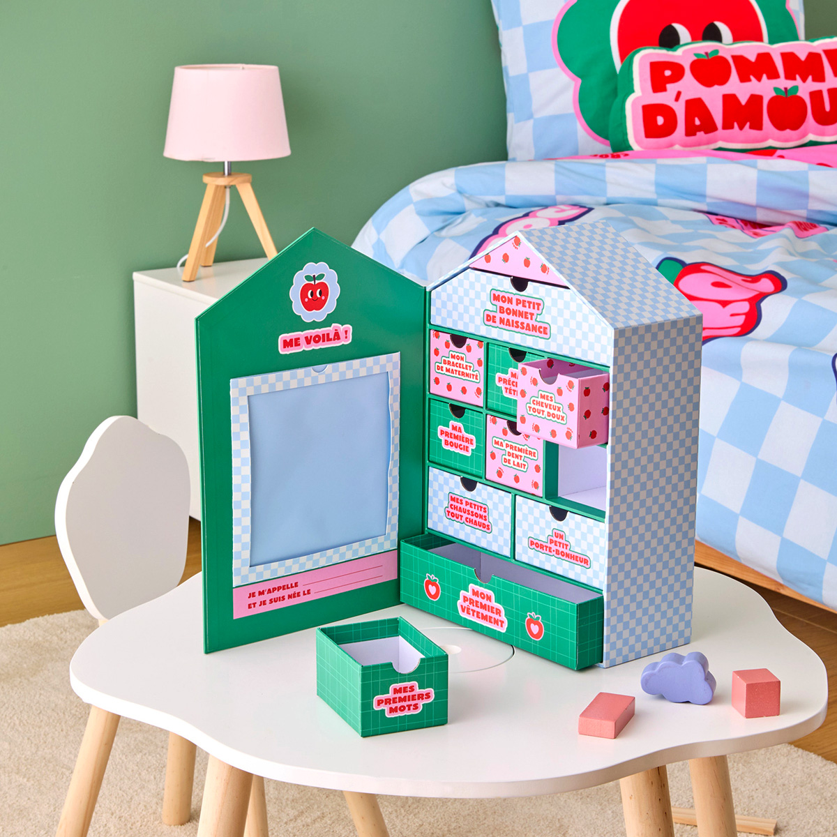 Keepsake box with 10 drawers "Pomme d'amour" Atmosphera x Cha Cha Pop