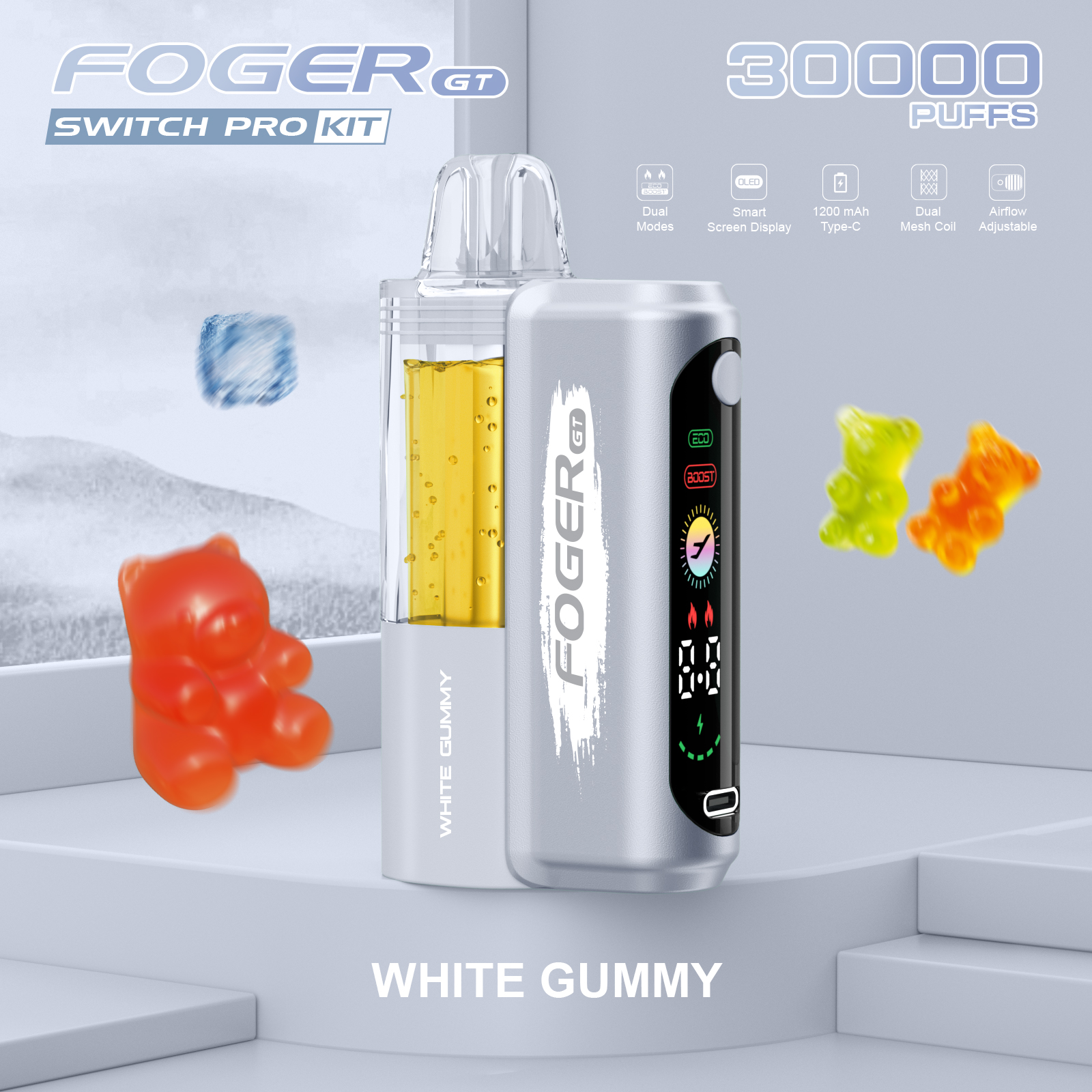 （5 Pack）Foger GT 30000 Puffs Disposable Vape Pod Kit