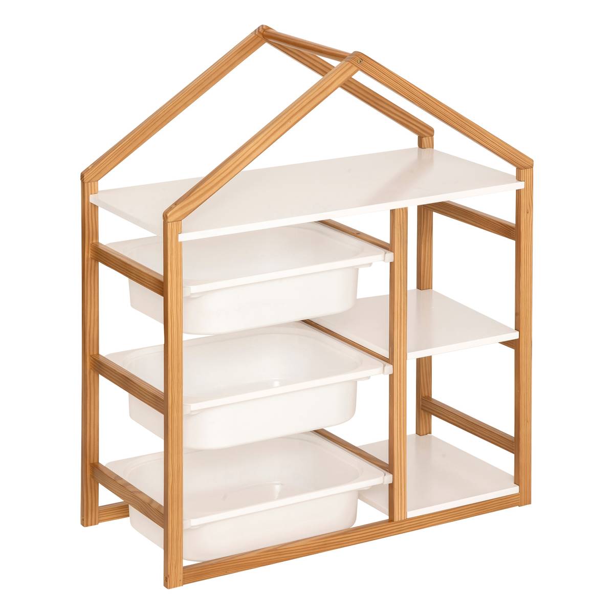 3-Shelf Bookcase "Bako" White, 68x82 cm