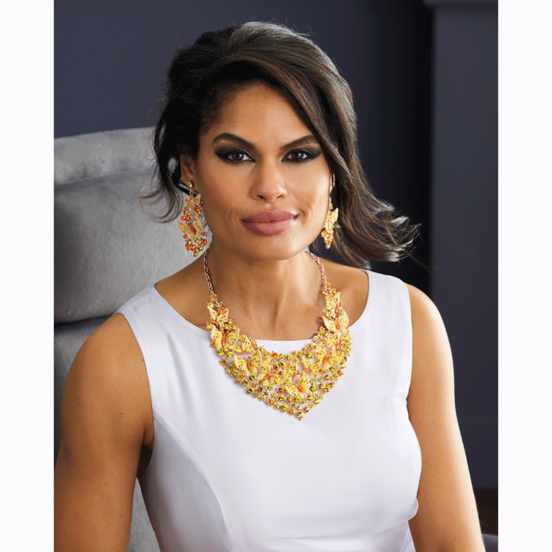 Crystal Butterfly Necklace & Earring Set - MIDNIGHT VELVET CATALOG