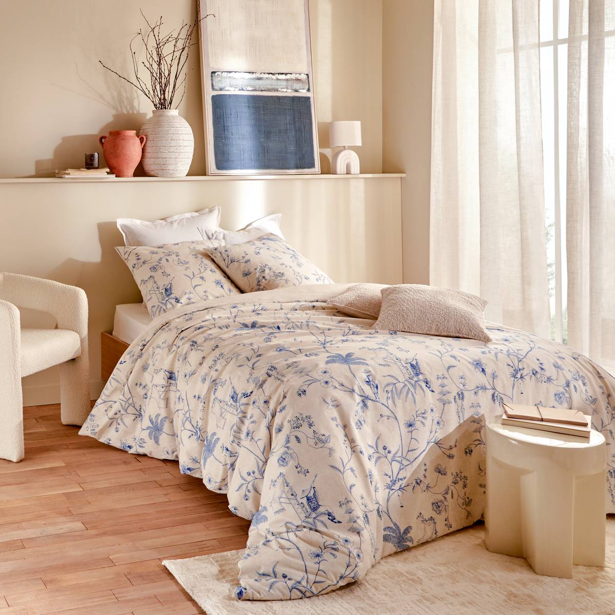 "Kyoto" Bedding Set White, 240x220 cm